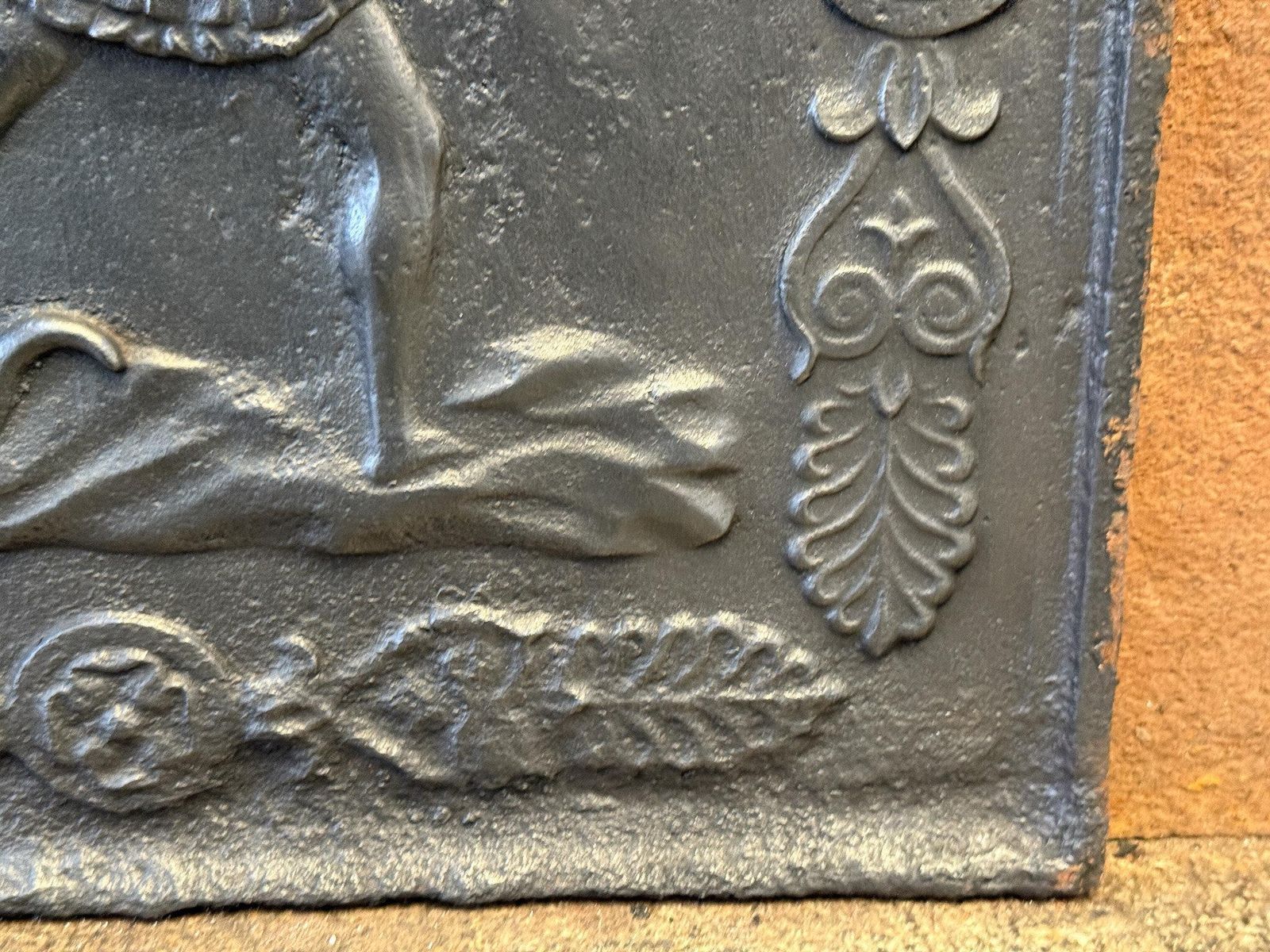photo for sale Antique French Napoleon III 'Hercules And The Snake' Fireback / Backsplash