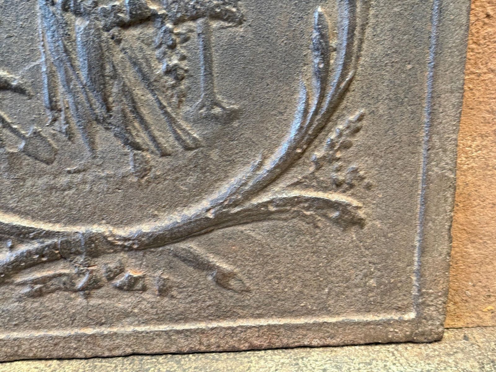 Home Fixtures Antique 'Gardening' Fireback' / Backsplash, Neoclassical Period photo