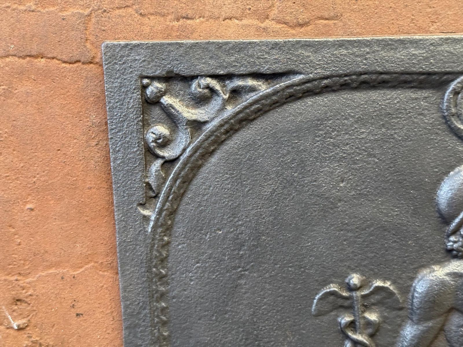 19th Century French Neoclassical Style 'Mercury' Fireback / Backsplash photo for sale