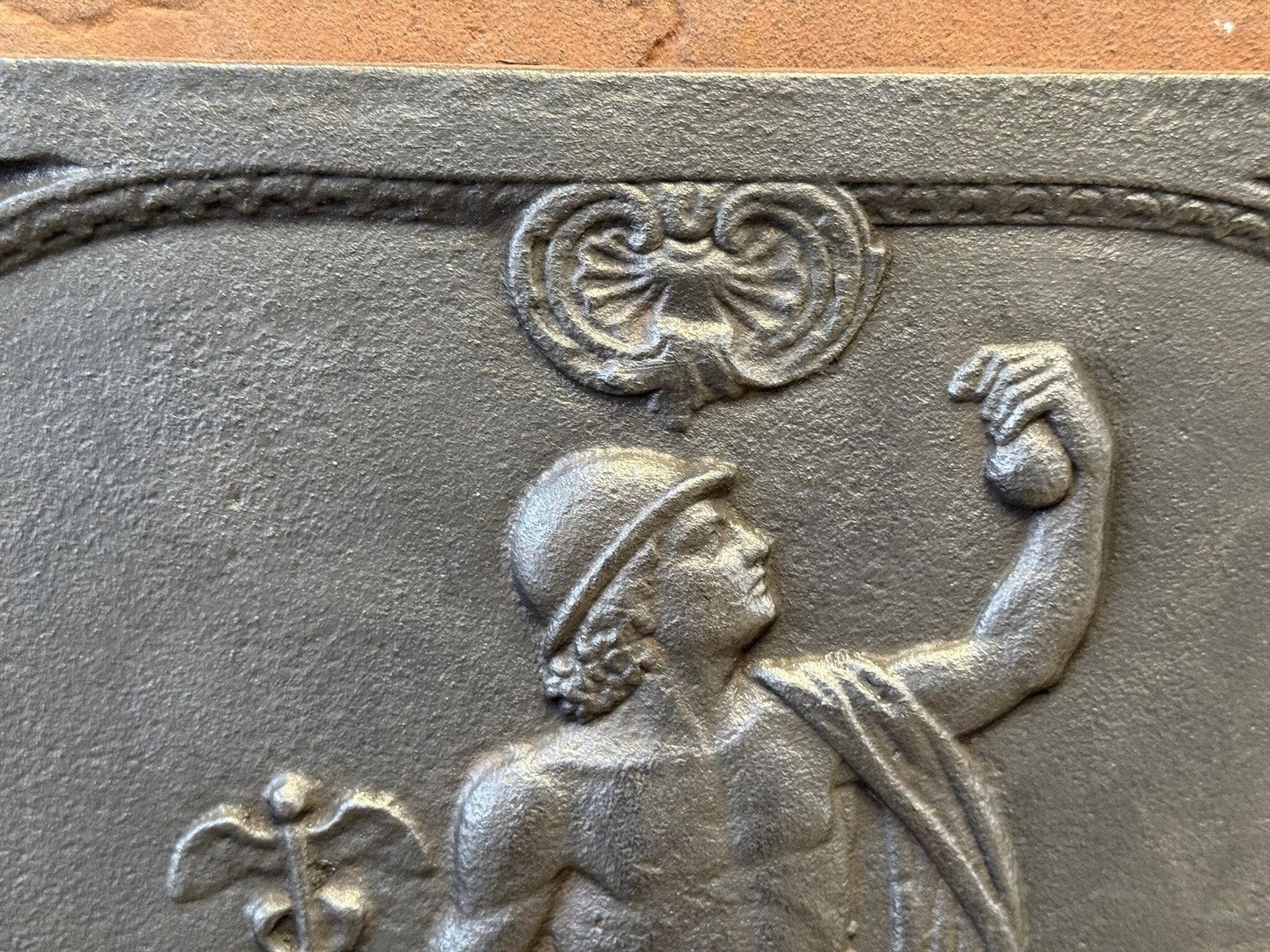 19th Century French Neoclassical Style 'Mercury' Fireback / Backsplash photo 350.0