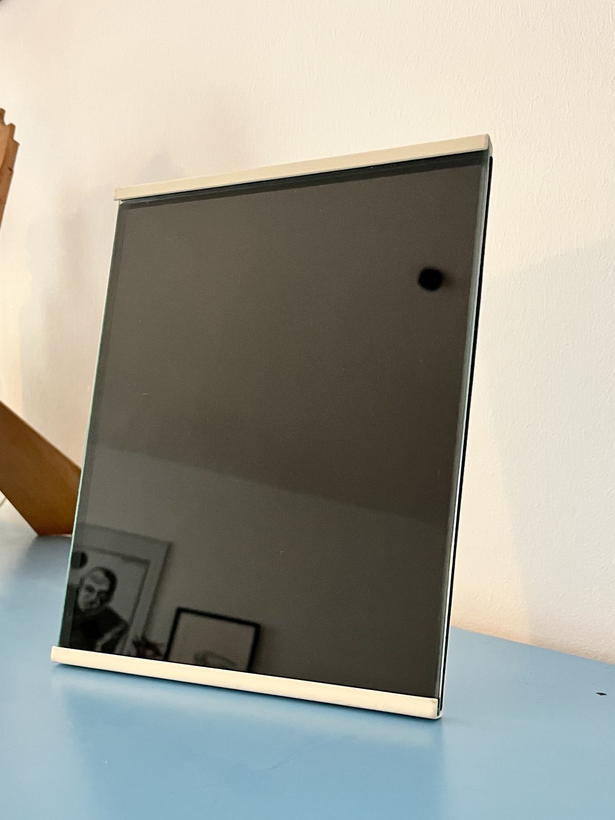 Vintage Minimal Glass & Metal Photo Frame By Progetti, Italy, 1980s photo Home Decor