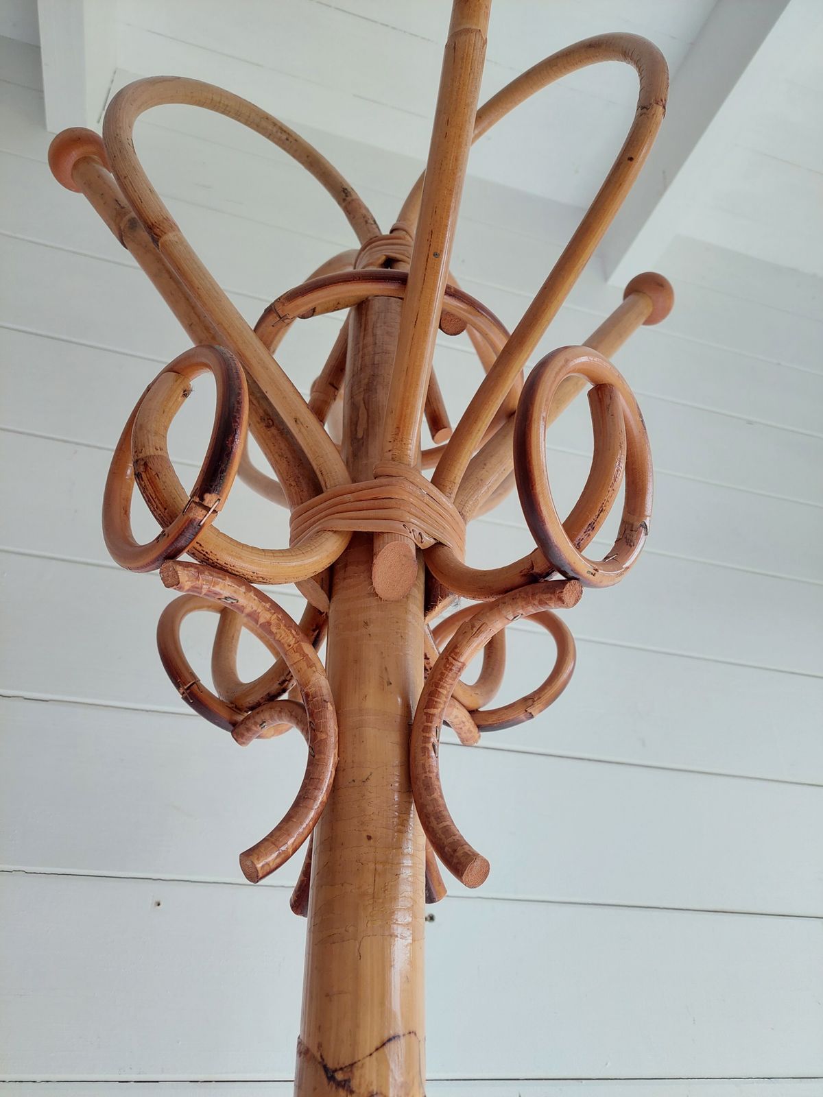 photo buy Mid Century Bamboo Coat Stand Franco Albini Style Vintage Tree Rack Italy 1960s