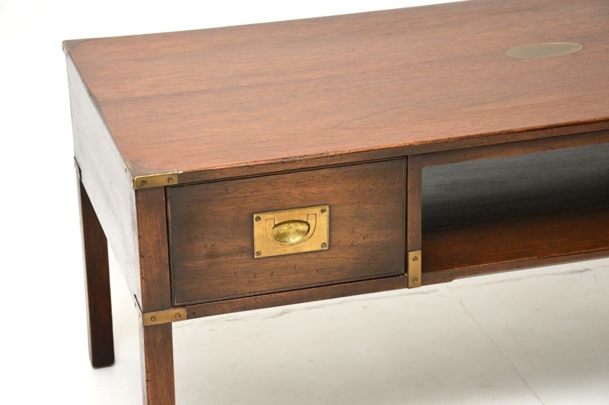 Antique Mahogany Military Campaign Style Coffee Table photo Furniture