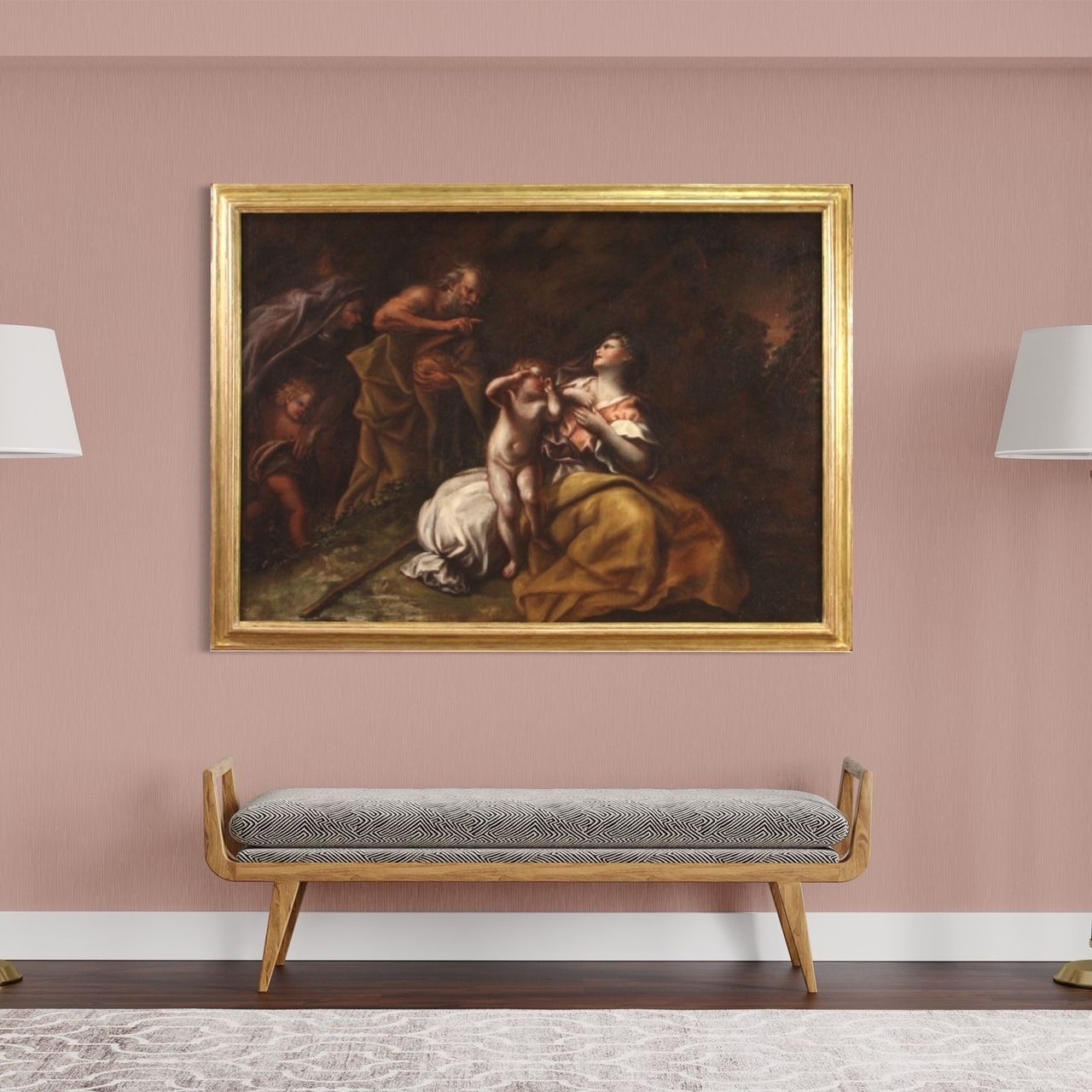 photo buy Religious Painting From The 17th Century, Abraham Sending Away Hagar And Ishmael