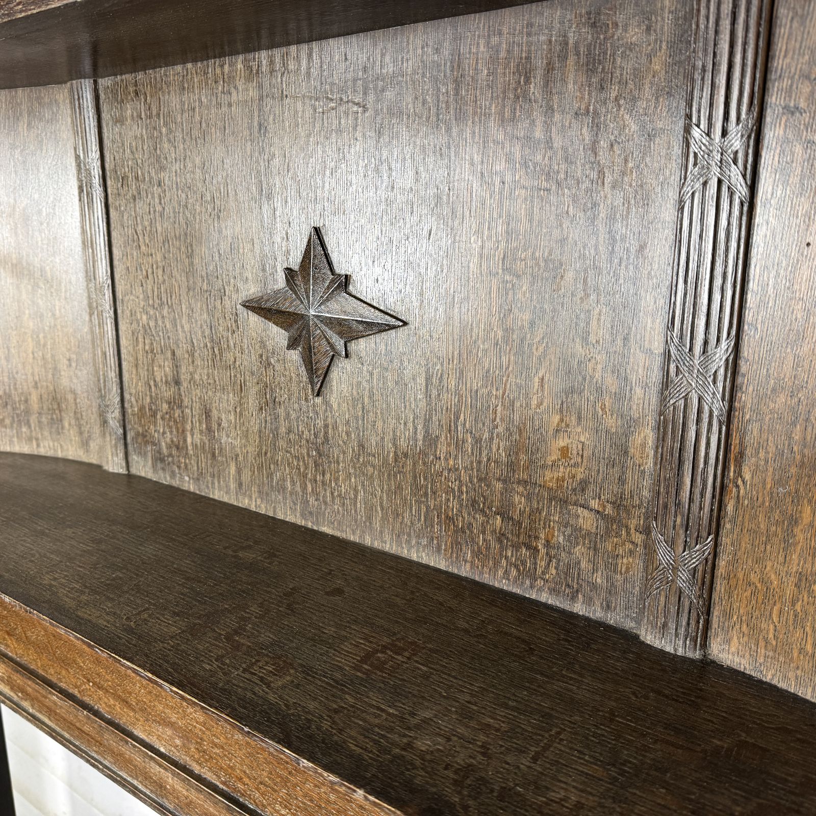 Tall Antique Deco Oak Fireplace Surround photo Home Fixtures