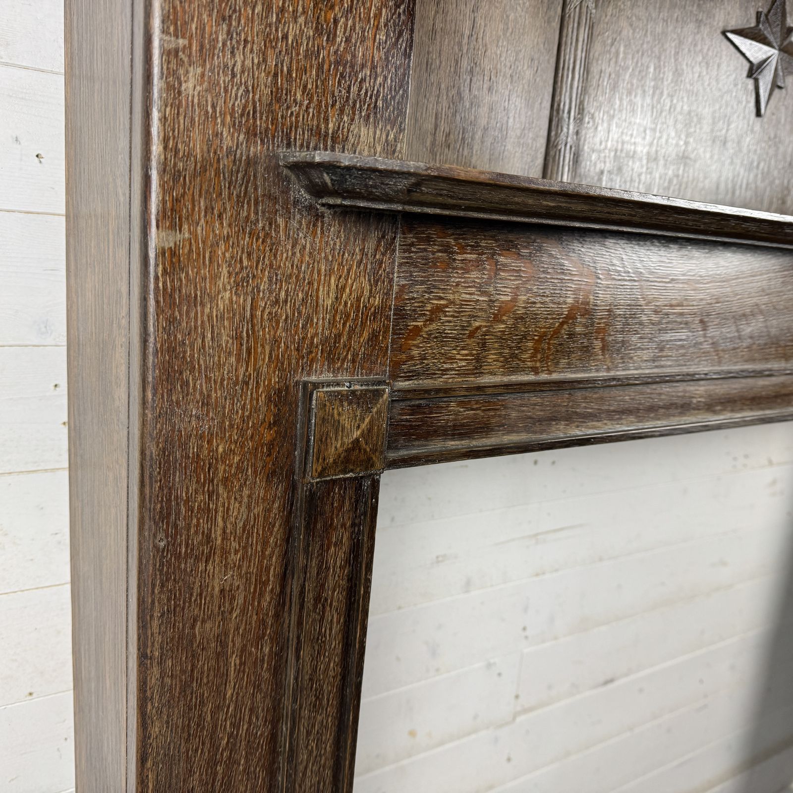 Tall Antique Deco Oak Fireplace Surround photo buy