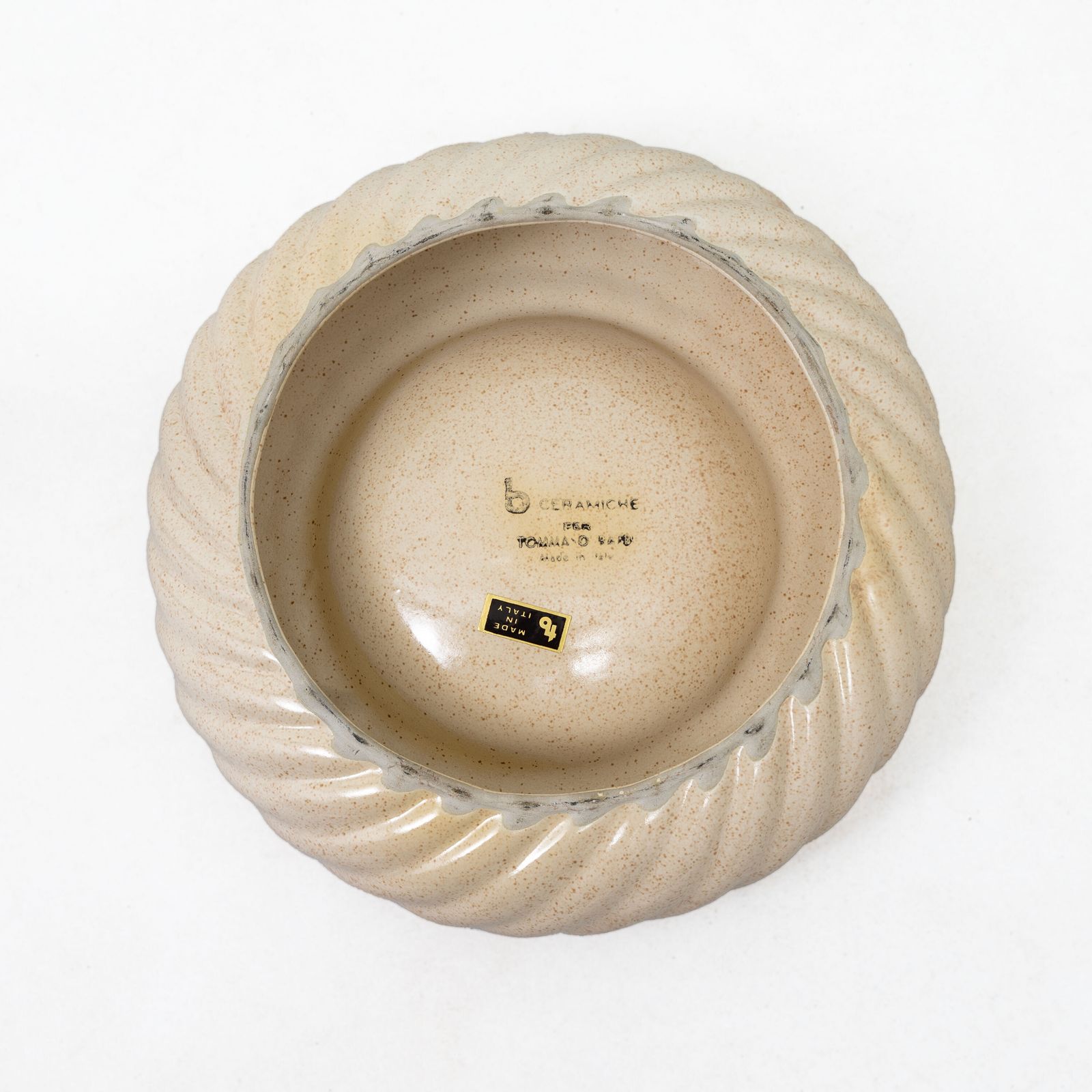 Set Of Lighter And Ashtray In Ceramic Brass By Tommaso Barbi, Italy, 1960s photo vinterior