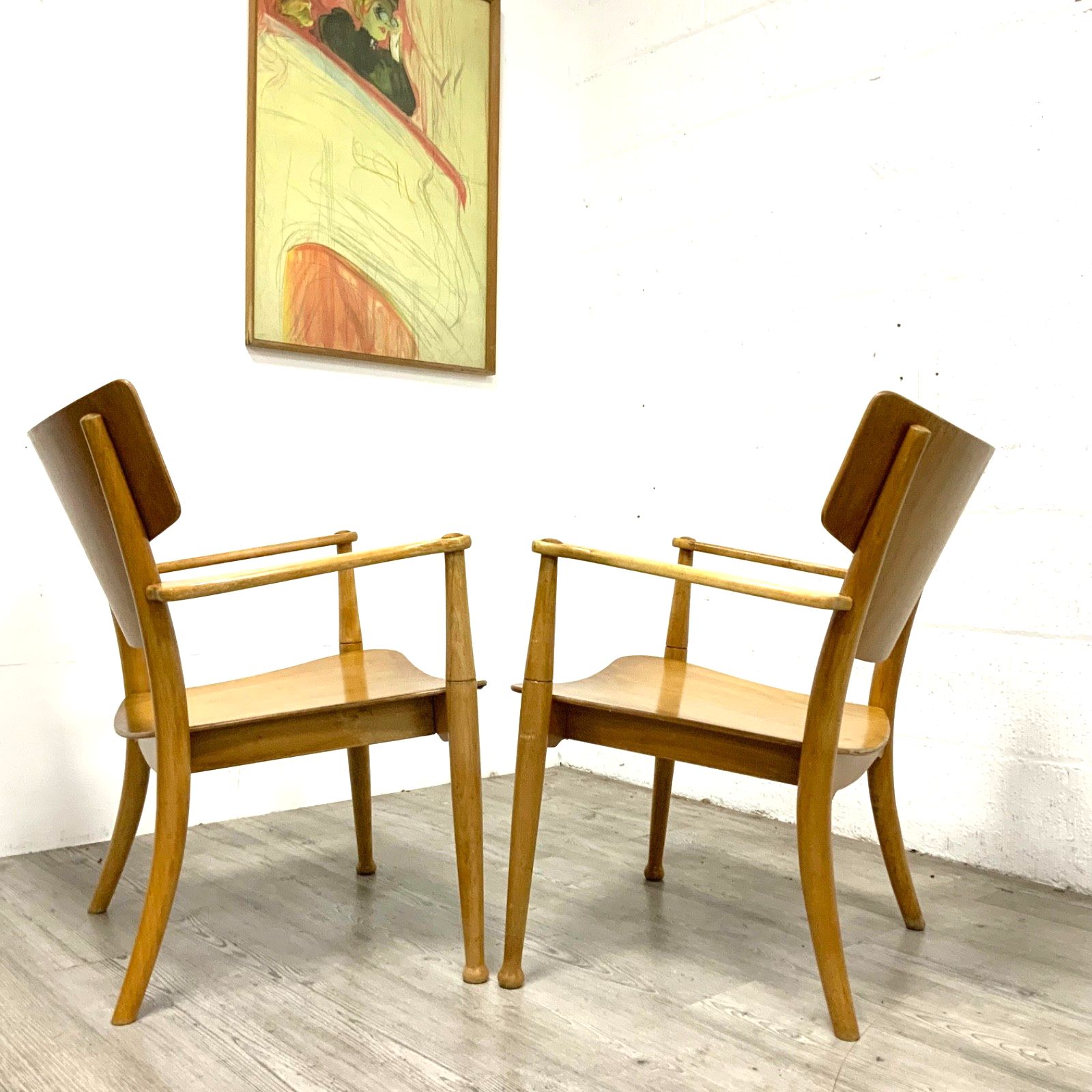 photo vintage A Pair Of Danish “Portex” Chairs By Pete Hvidt And Orla Molgaard Nielsen For Fritz Hansen