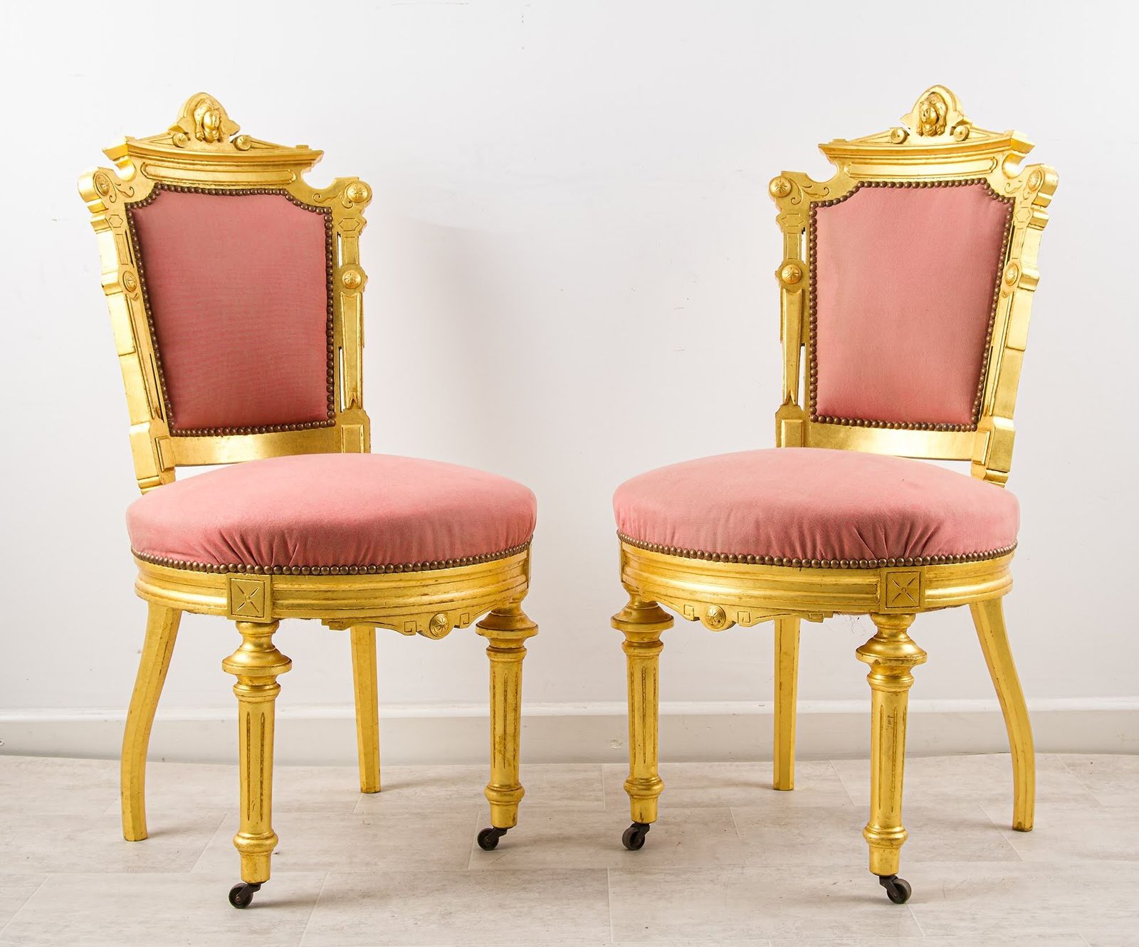 Pair Of French Giltwood Salon Chairs, C.1900–1910 photo for sale