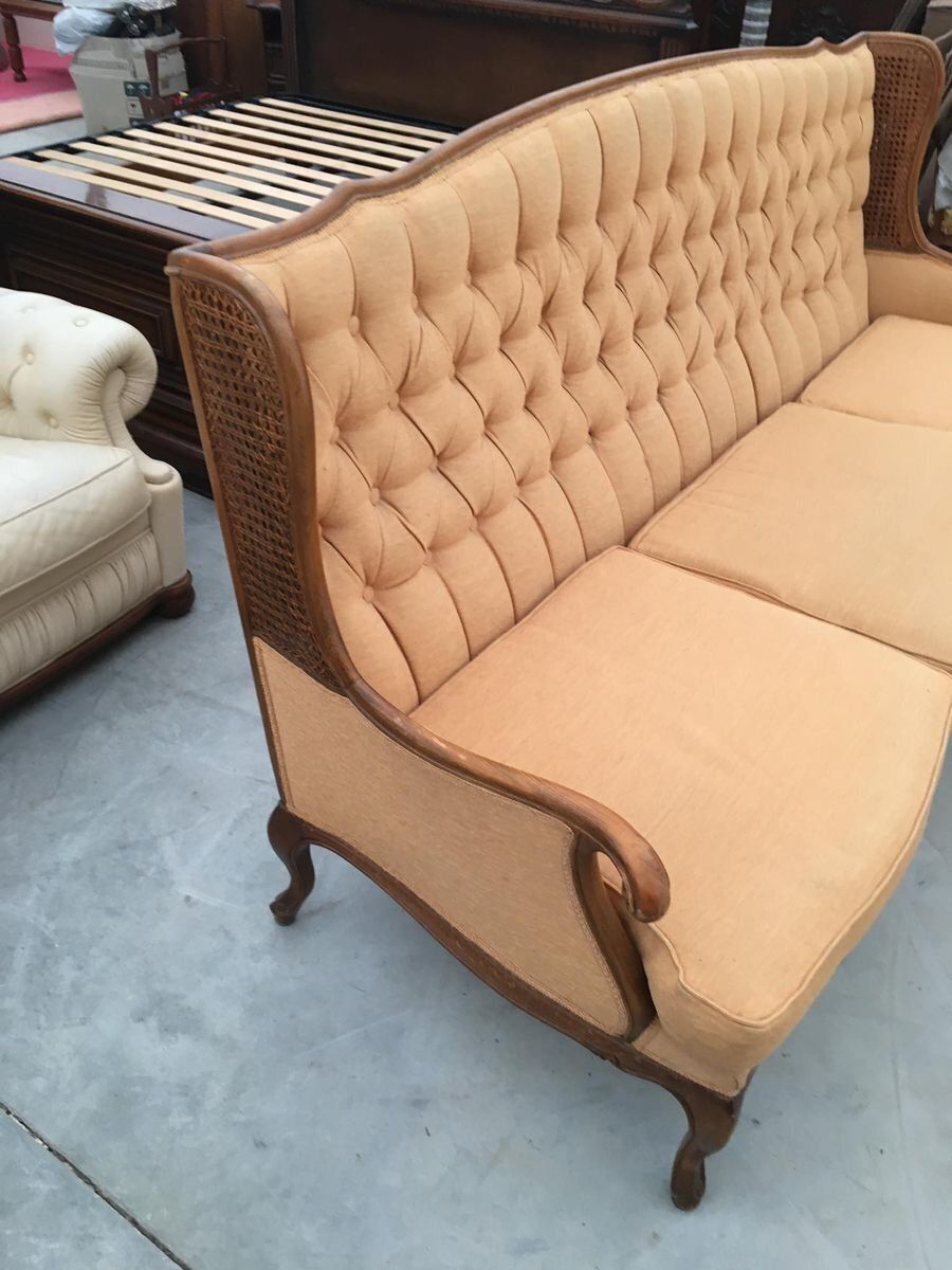 Mid Century Italian Velvet Sofa In The Style Of Paolo Buffa 1950s photo vinterior