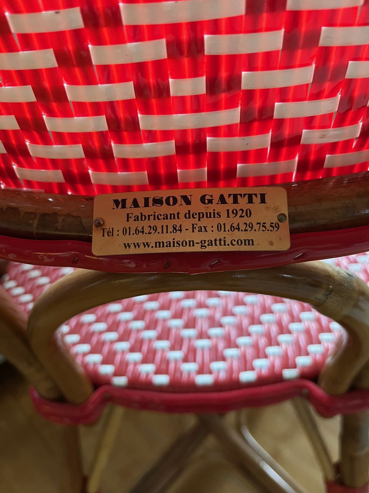 New Old Stock Maison Gatti French Bistro Cafe Outdoor Seating Rattan Chairs   Rare ! X24 Available photo Furniture