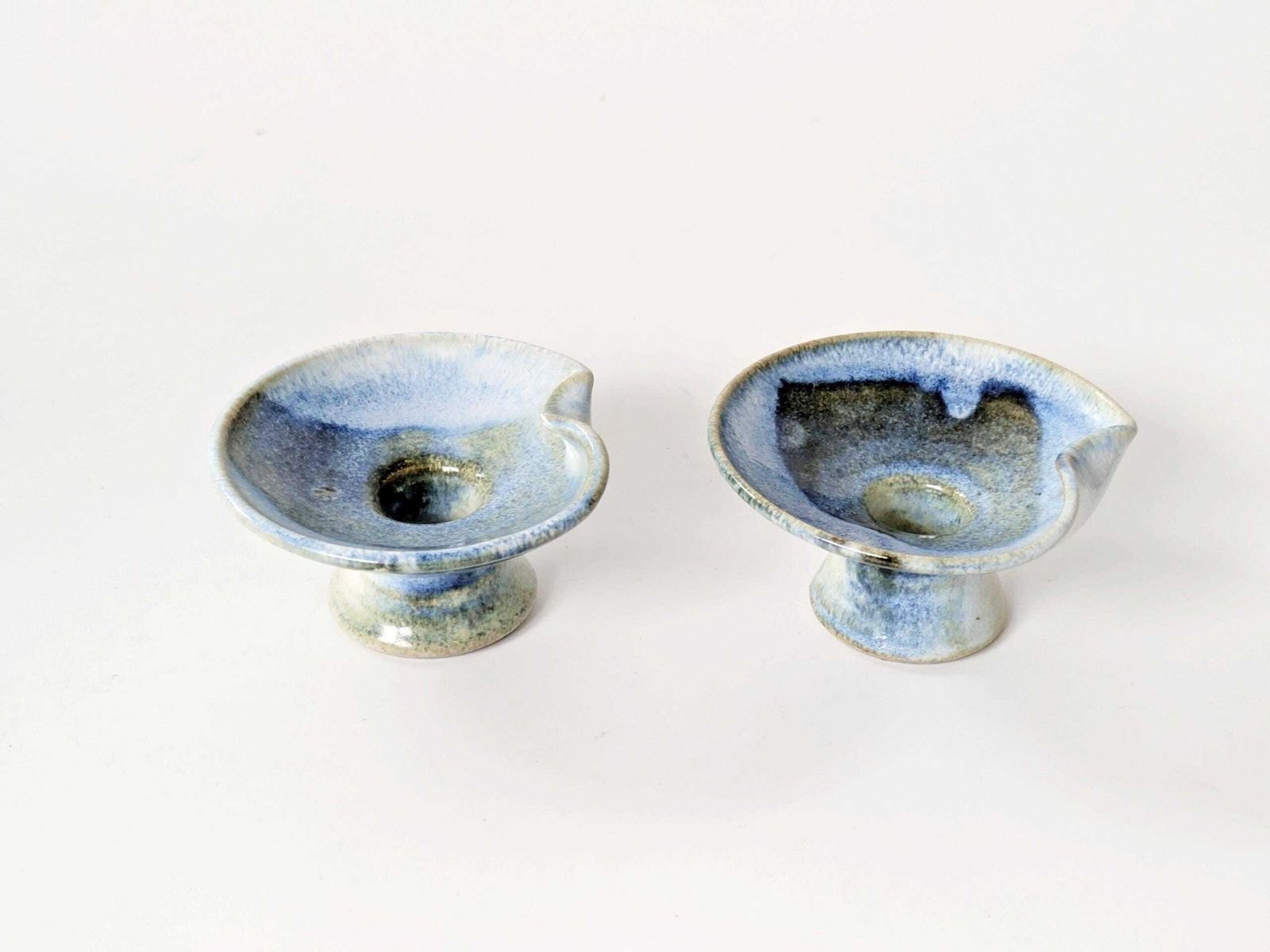 Pair Of Mid Century German Studio Pottery Candleholders, Handmade, Till Sudeck, 1960s photo 154.0
