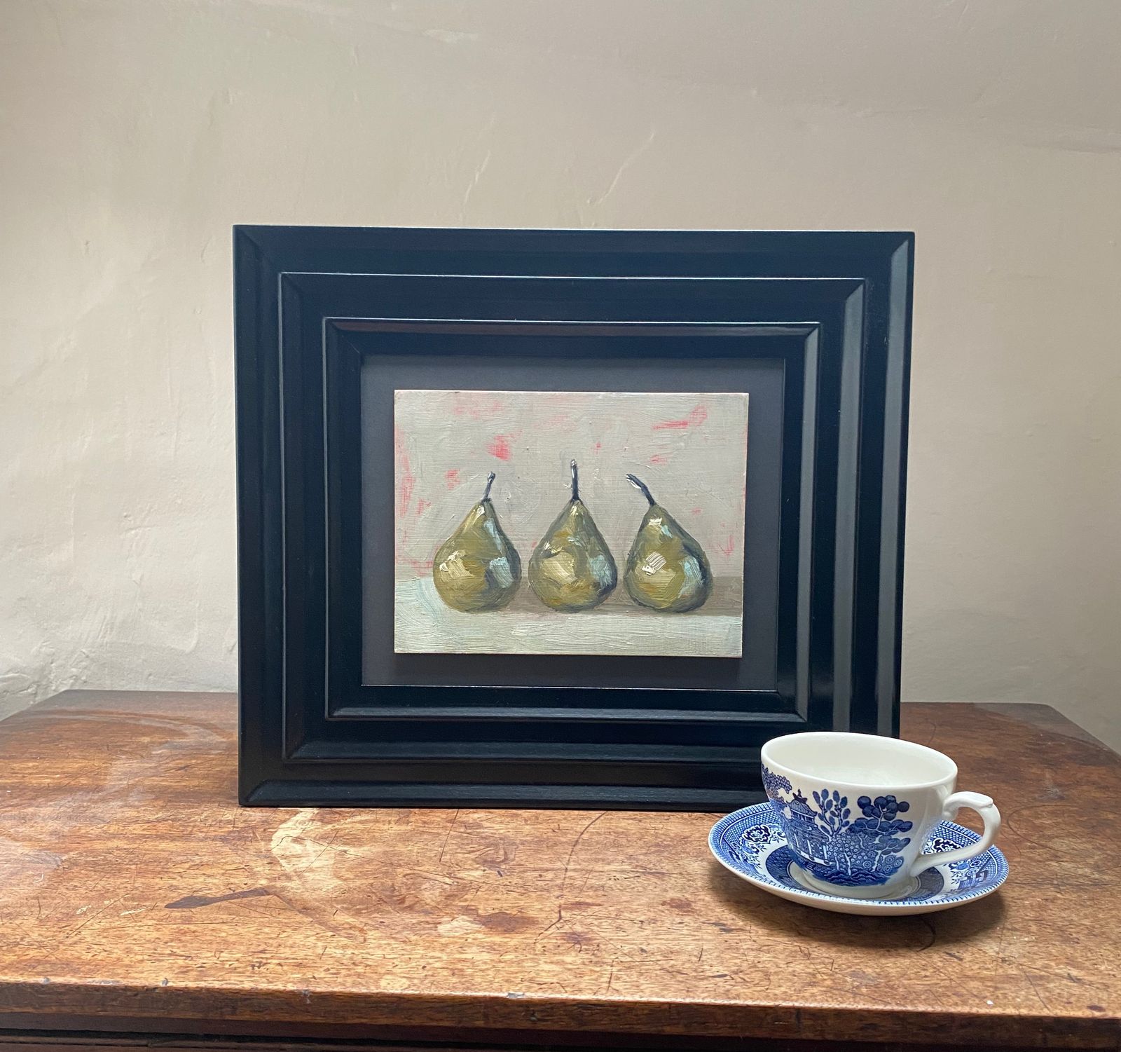 Original Oil Painting Of Three Pears photo for sale