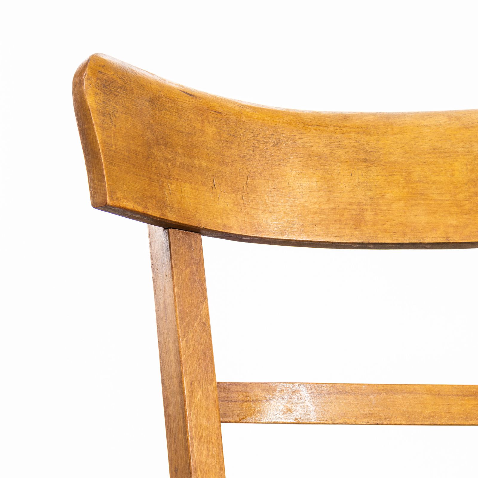 1950's Simple Warm Oak Bentwood Café Chairs   Set Of Four photo for sale