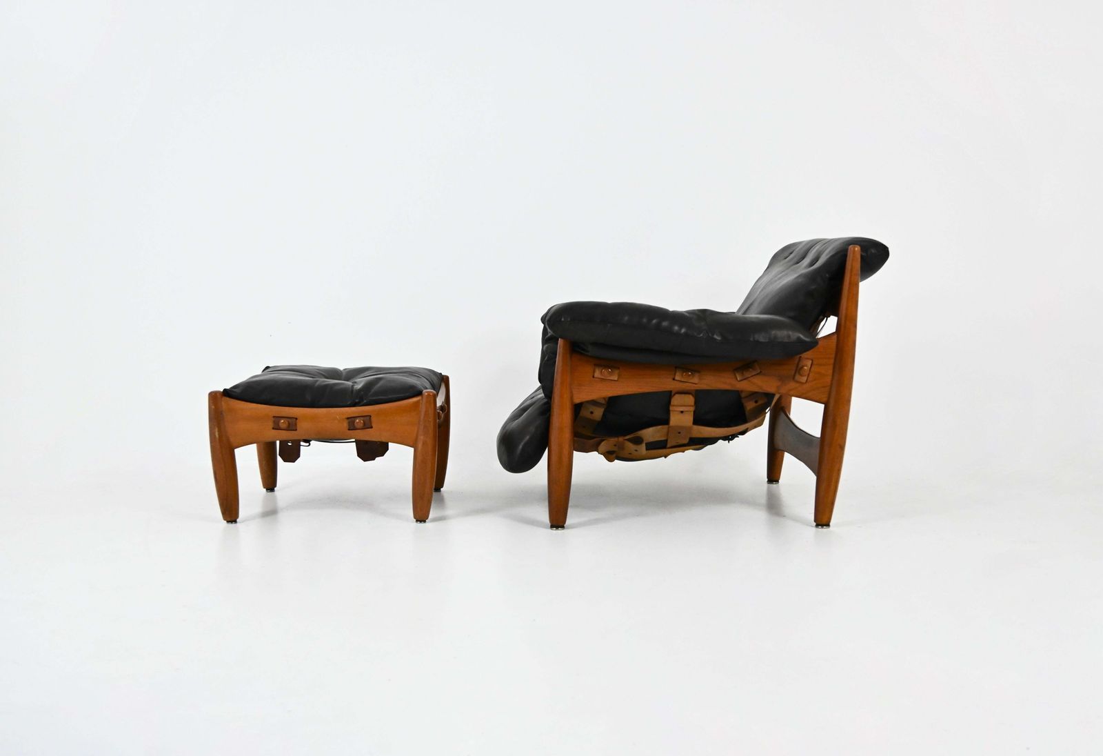Lounge Chair With Ottoman "Sheriff" By Sergio Rodrigues For Isa Bergamo, 1960s photo buy