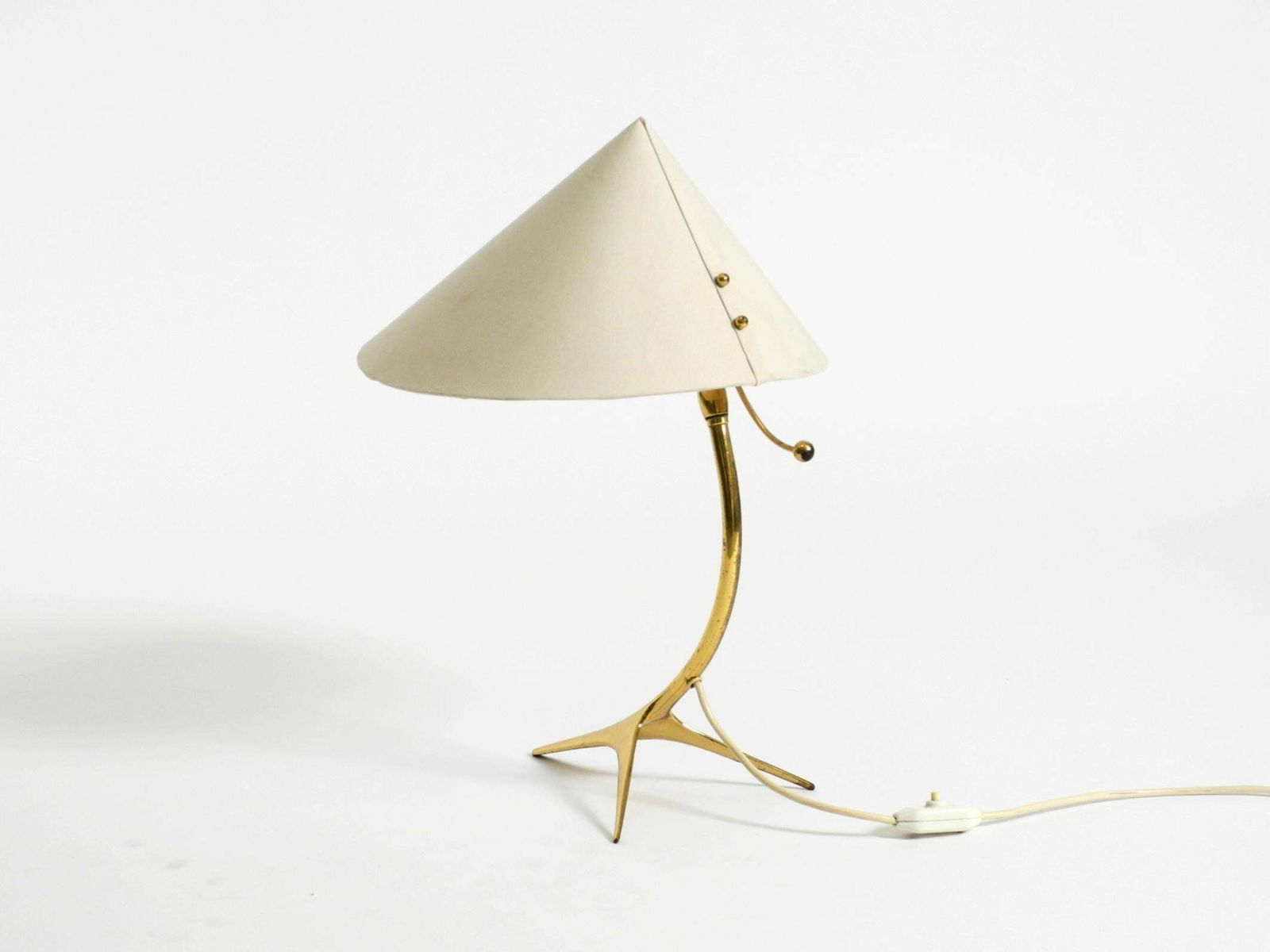 Beautiful Large Mid Century Brass Crow's Foot Table Lamp By Kalmar Austria photo Lighting