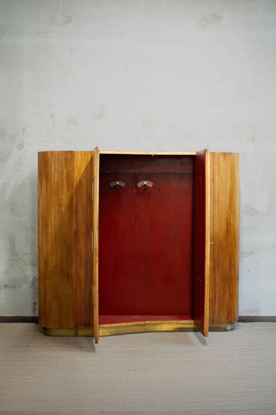Bamboo Wardrobe Cabinet With Oriental Illustrations   Italy, Circa 1950 photo 8058.0