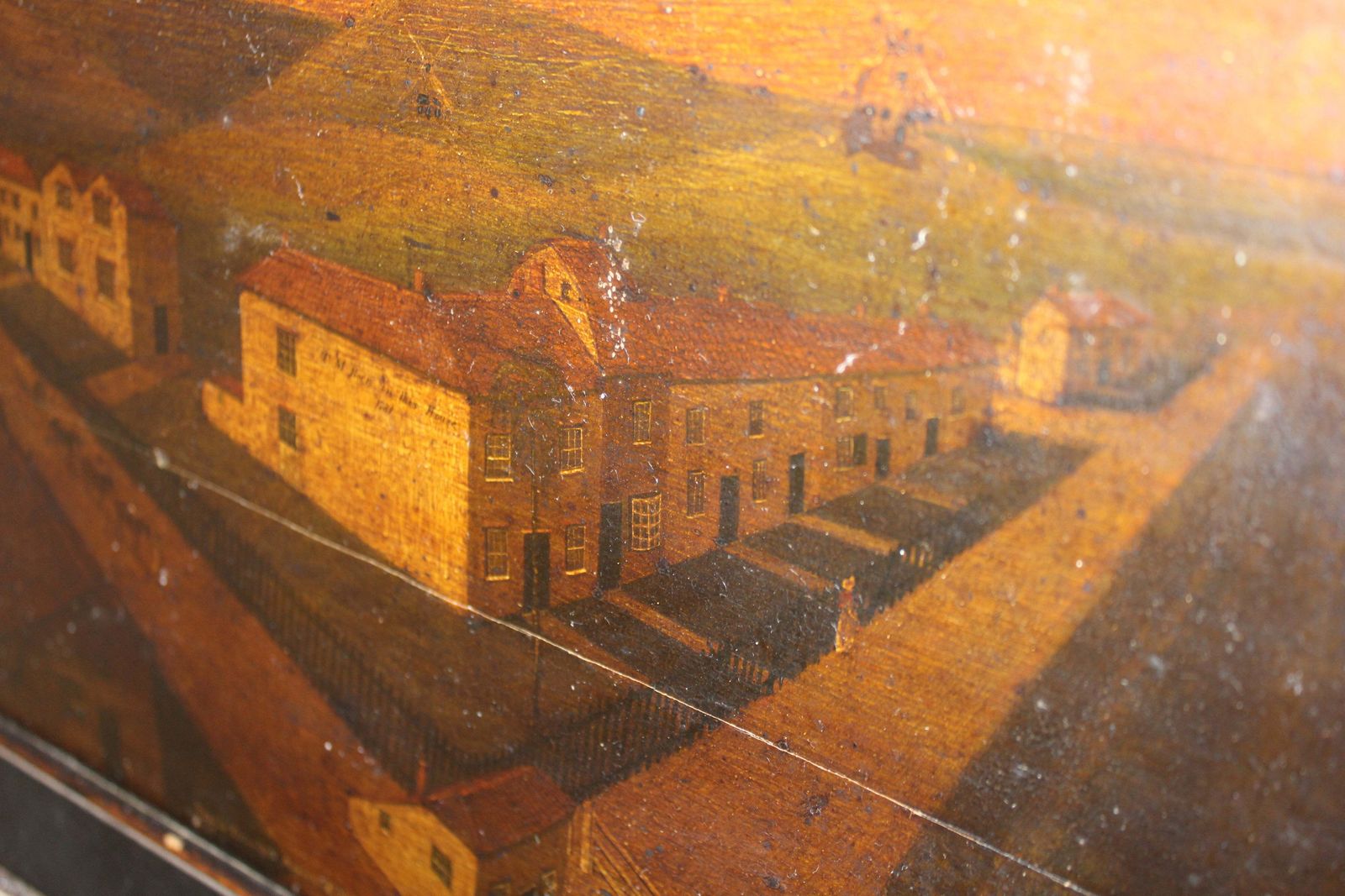 Naïve East Sussex Village Paintings – Staplecross Landscapes (Late 18th Century) photo furniture