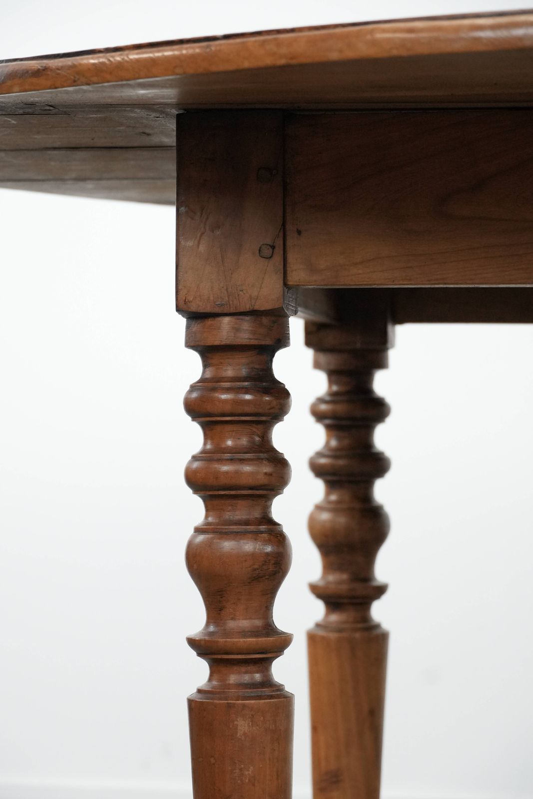 Furniture Beautiful Antique English Lop Eared Dining Table Made Of Walnut With Beautiful Colors And Graceful Legs photo