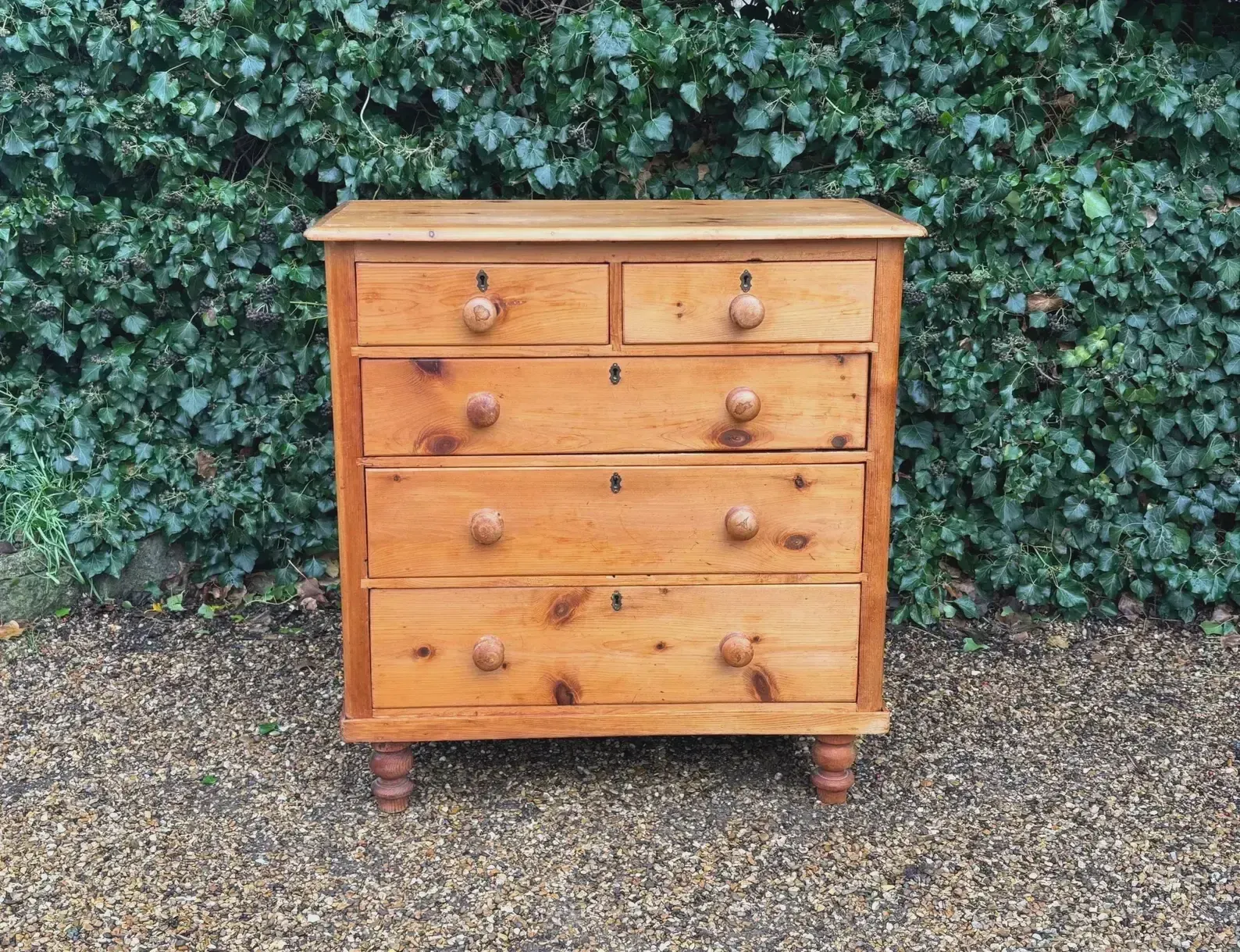 Vintage Victorian Pine Chest Of Drawers