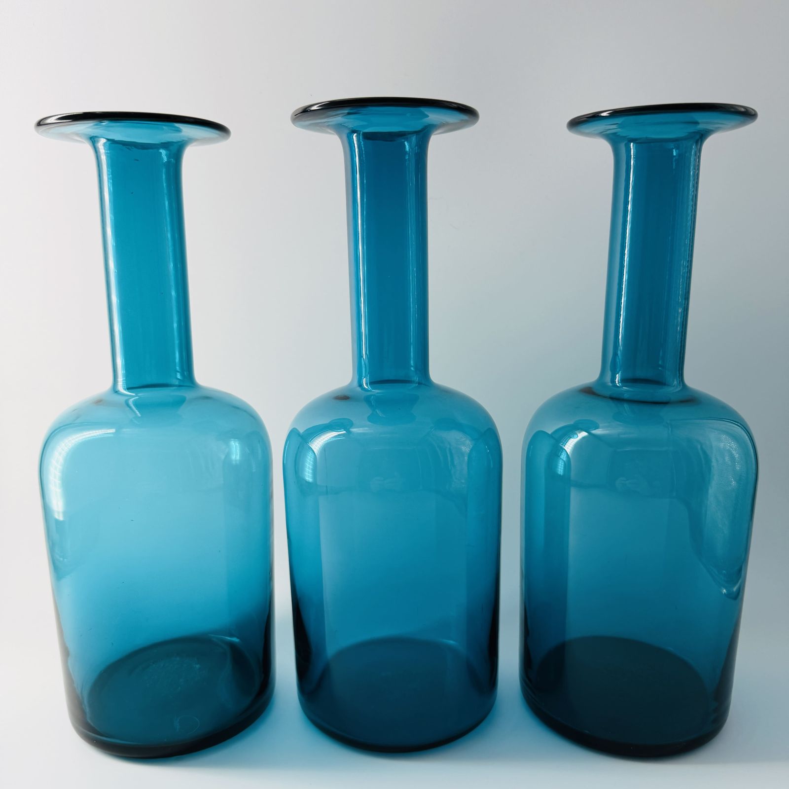 Danish “Floor Vase” Set By Otto Brauer For Holmegaard