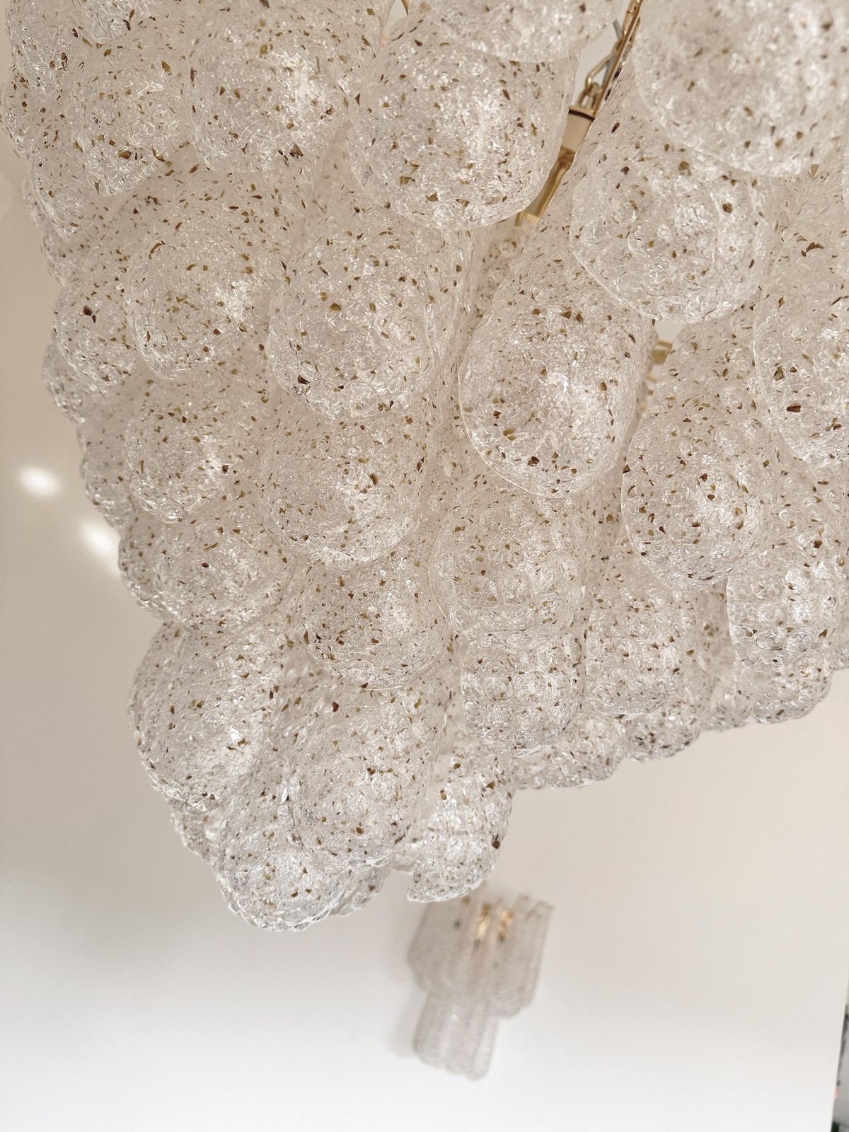 Huge Italian “Conchiglie” Murano Glass Gold Chandelier photo 10270.0