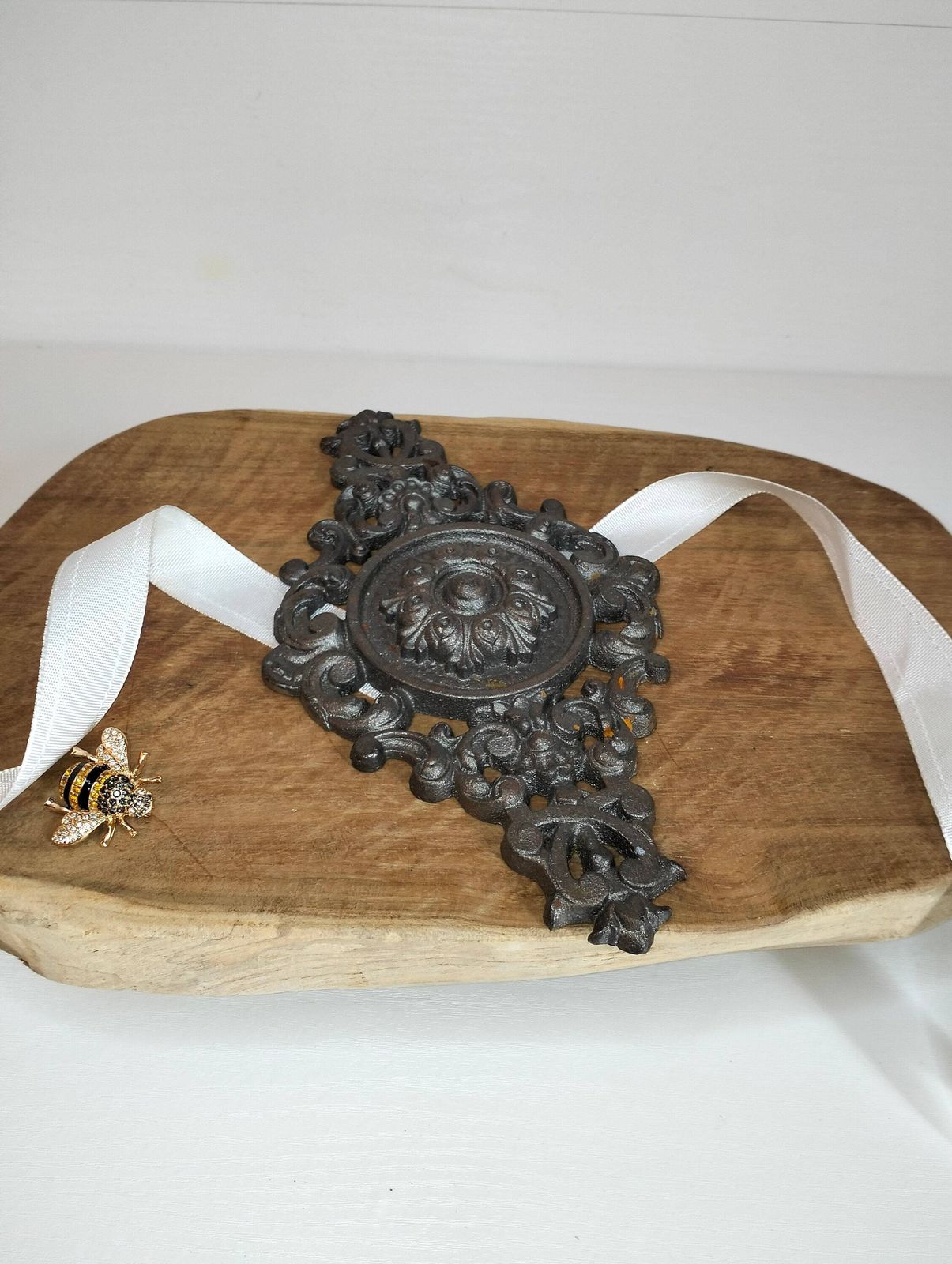 Furniture Pediment, Decorative Salvaged Hardware, 9.5 Inch photo furniture