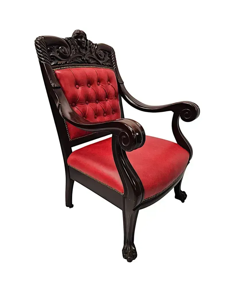 A Very Fine And Unusual Pair Of 19th Century Country House Ladies And Gentlemans Armchairs photo furniture