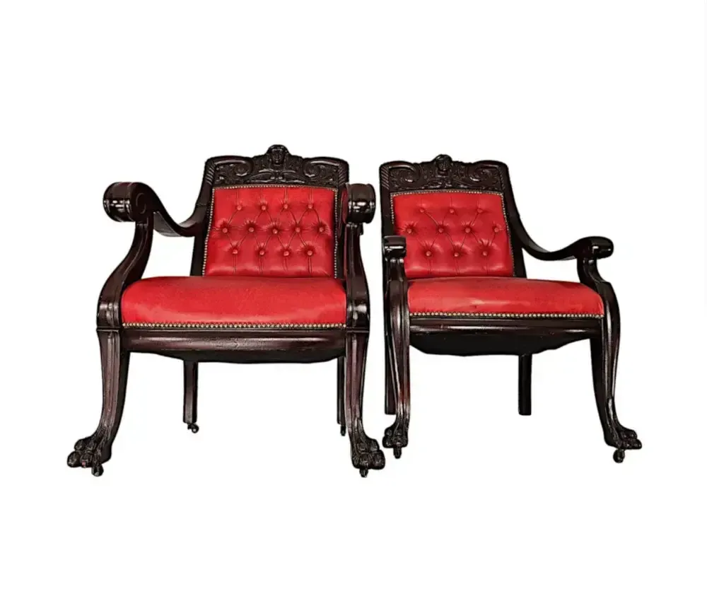 photo for sale A Very Fine And Unusual Pair Of 19th Century Country House Ladies And Gentlemans Armchairs