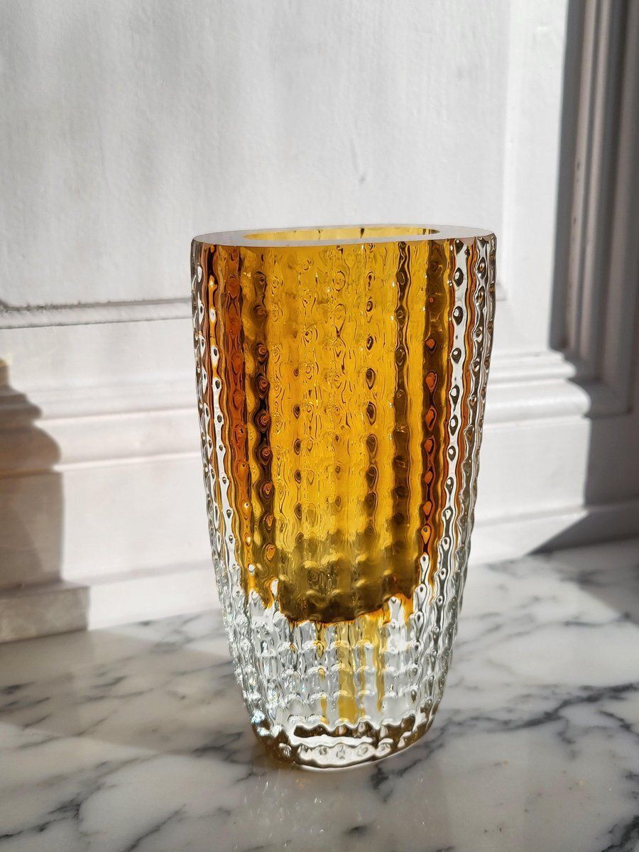 photo for sale Mid Century Glass Vase By Kurt Wokan, 1960s