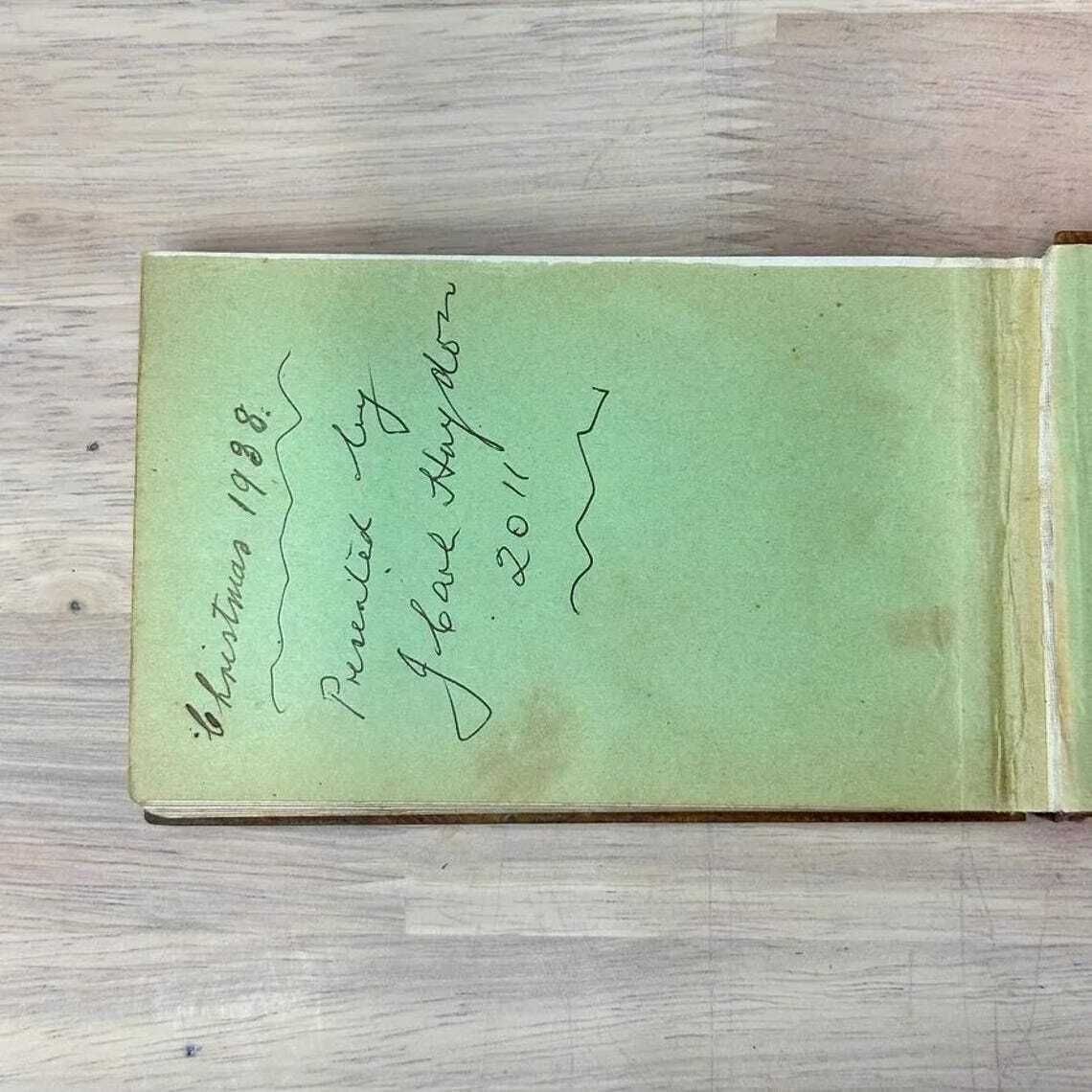 Antique Olive Wood Holy Land Flower Book C1910 Jerusalem Herbarium Views Judaica photo vinterior
