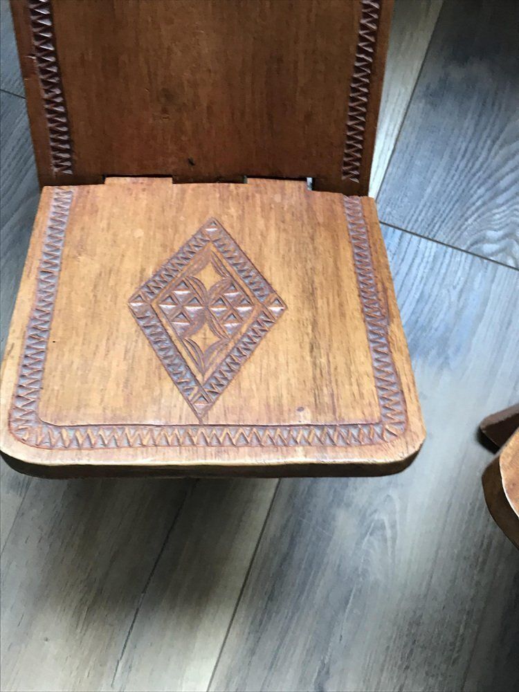 Set Of Hand Carved Chair, Cuba, 1960s photo Furniture