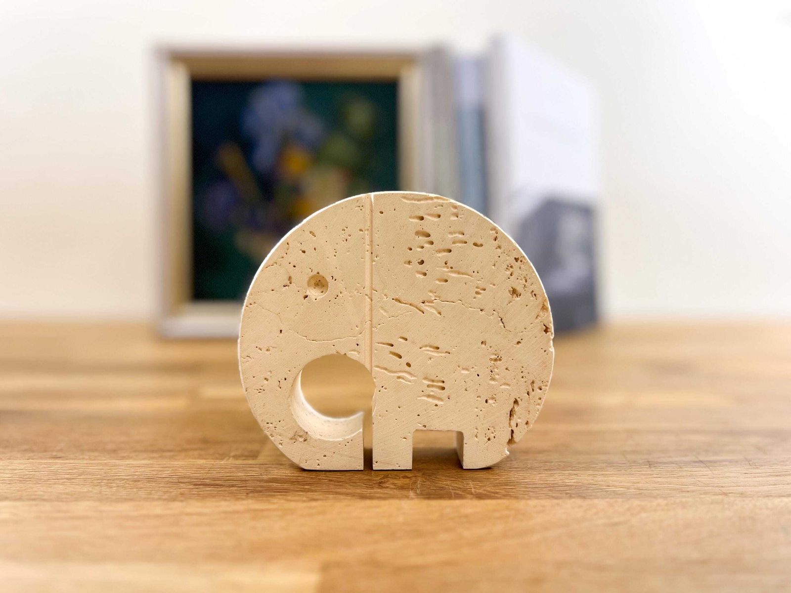 Travertine Elephant Letter Holder By Fratelli Mannelli   Enzo Mari Sculpture   Vintage Italian Design photo furniture