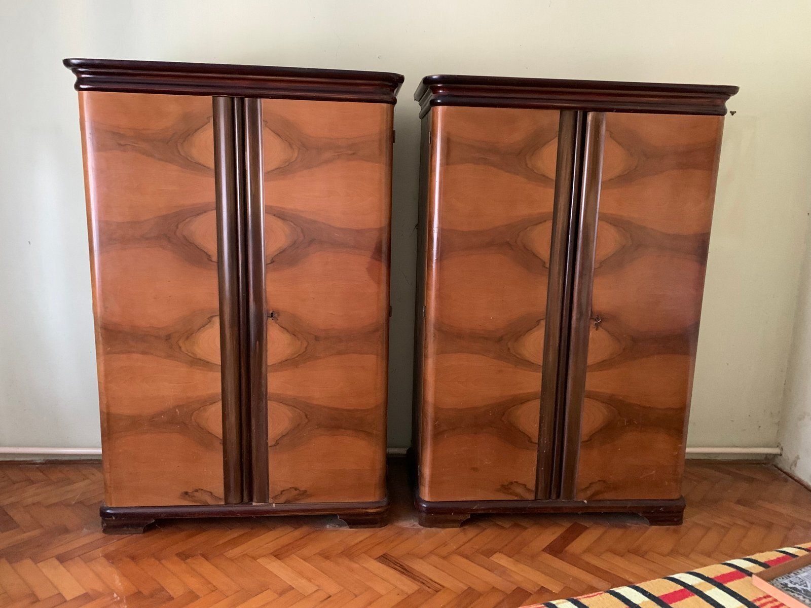 Art Deco Cabinet, 1930s, Set Of 2 photo vintage