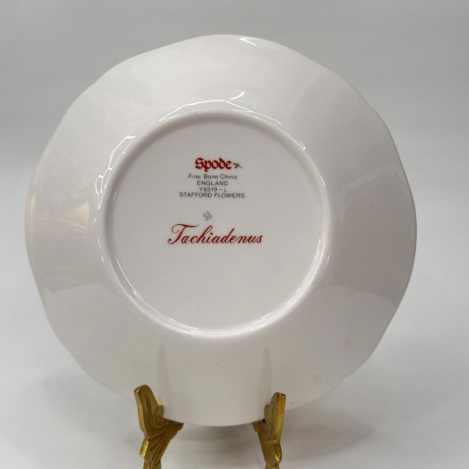 Spode Stafford Flowers Tachiadenus Fruit Dish Y8519 Bone China Gold Rim Vintage photo buy