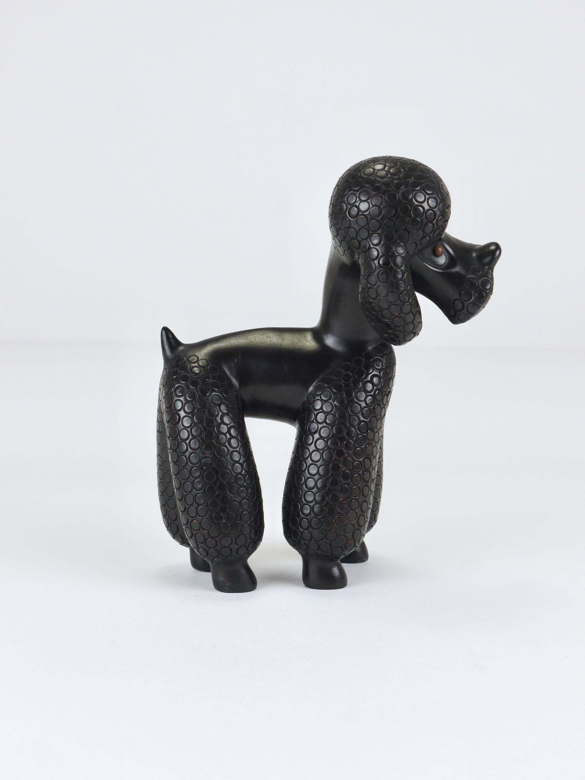 Charming Dog Poodle Sculpture Figurine By Leopold Anzengruber, Austria, 1950s photo for sale