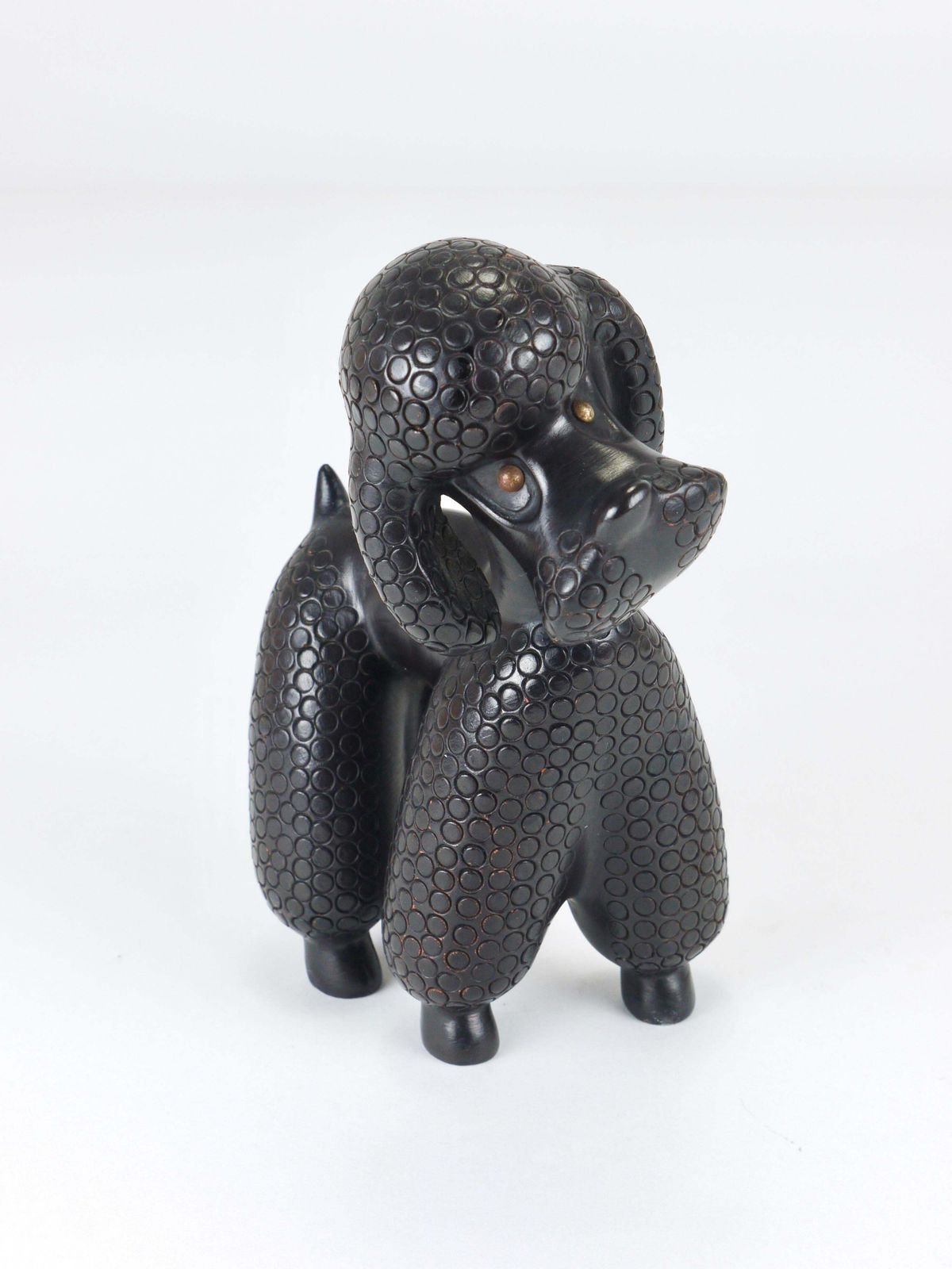 Charming Dog Poodle Sculpture Figurine By Leopold Anzengruber, Austria, 1950s photo buy