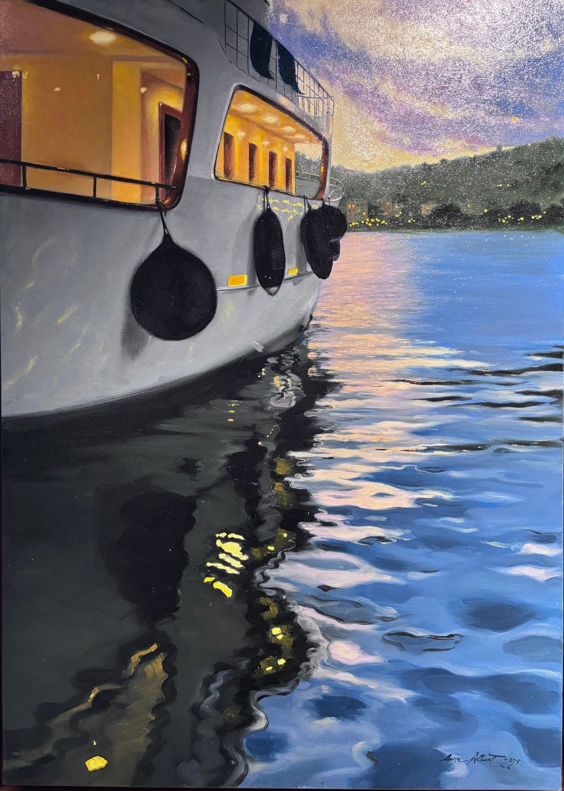 Luisa Albert " Prima Del Tramonto" Olio Su Tela Cm. 50 X 70 2025 photo furniture