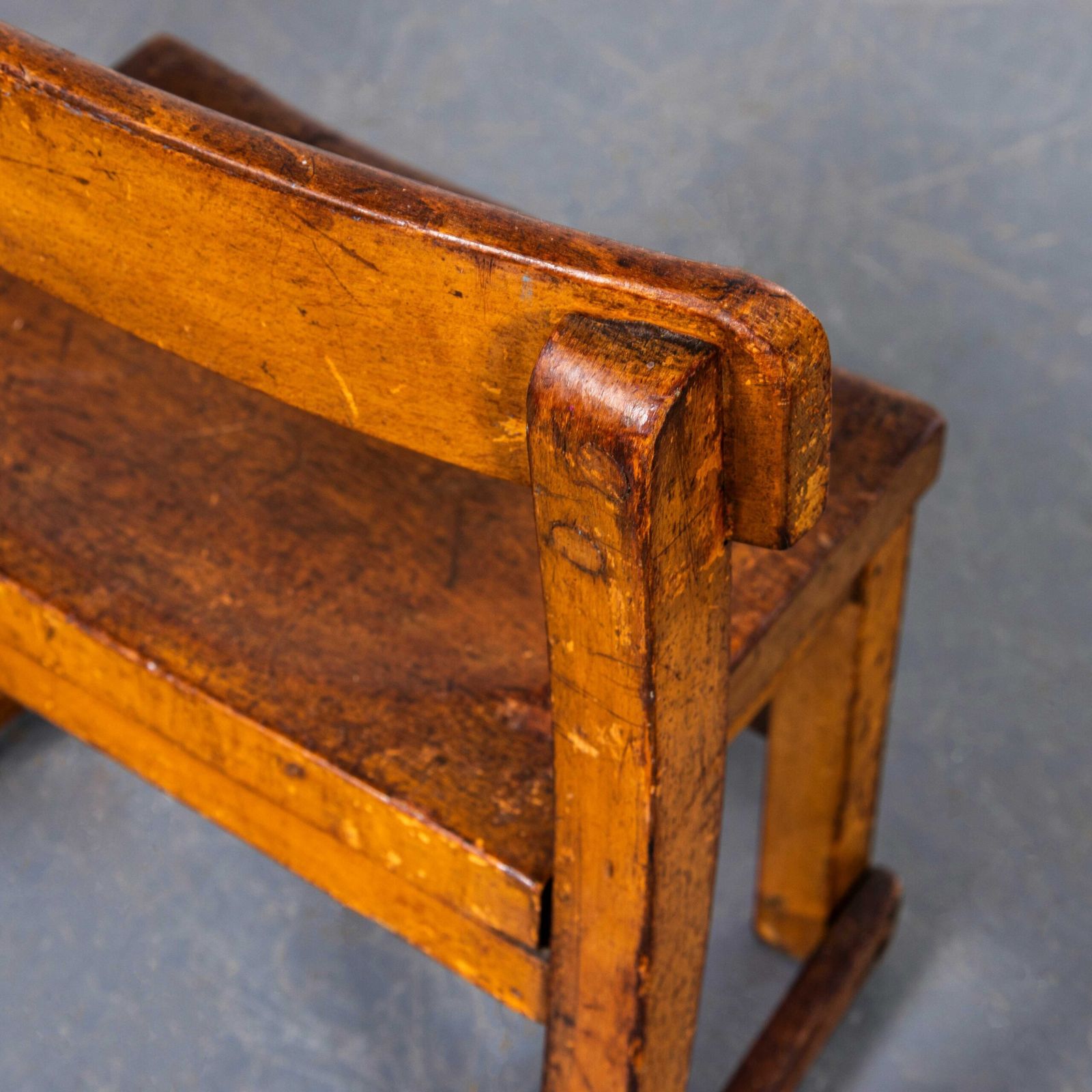 1920’s English Children’s Stacking School Hall Chairs photo Furniture