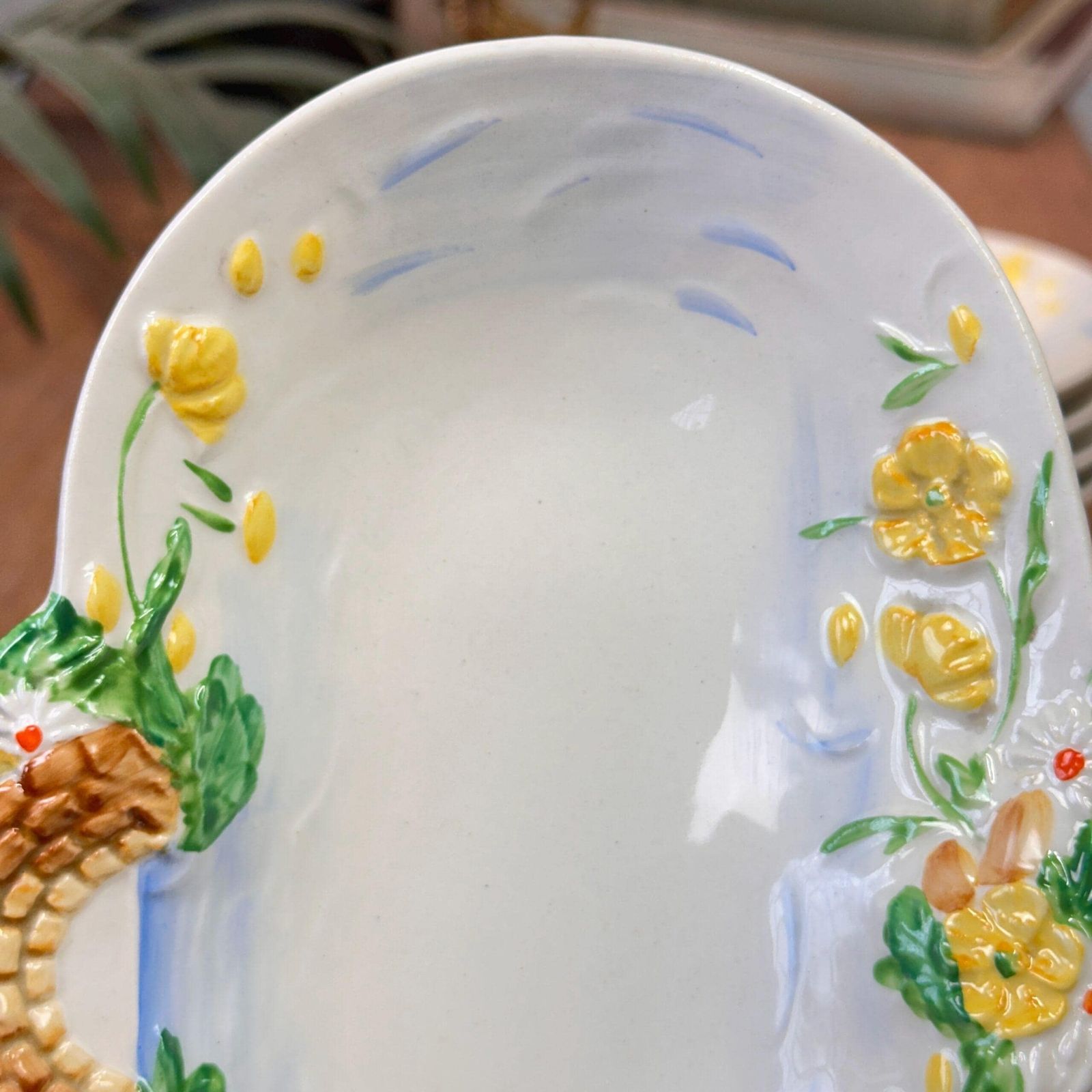 Home Decor Set Of 6 Clarice Cliff Springtime Dishes Newport Pottery Art Deco 1930s Floral Relief photo