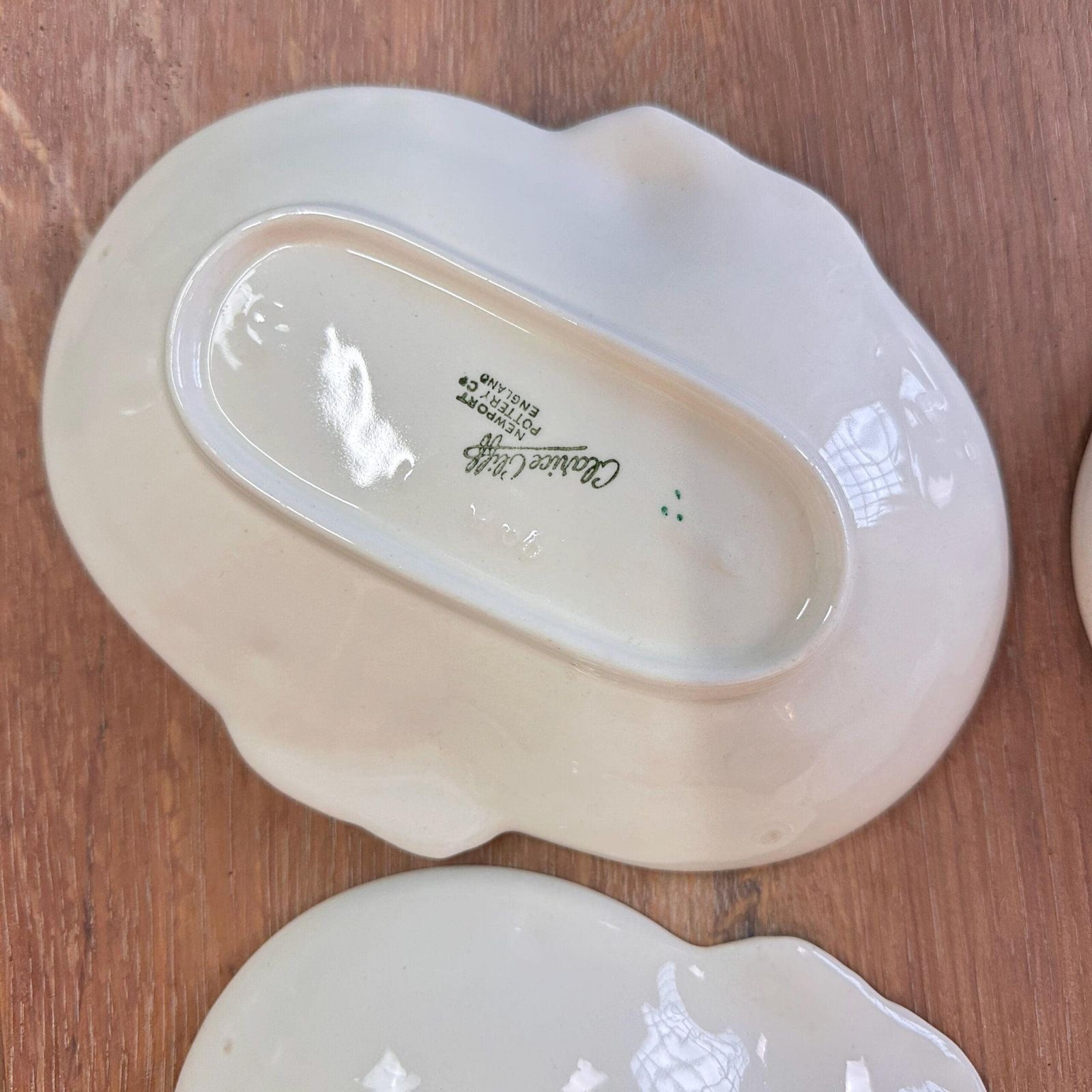 photo buy Set Of 6 Clarice Cliff Springtime Dishes Newport Pottery Art Deco 1930s Floral Relief