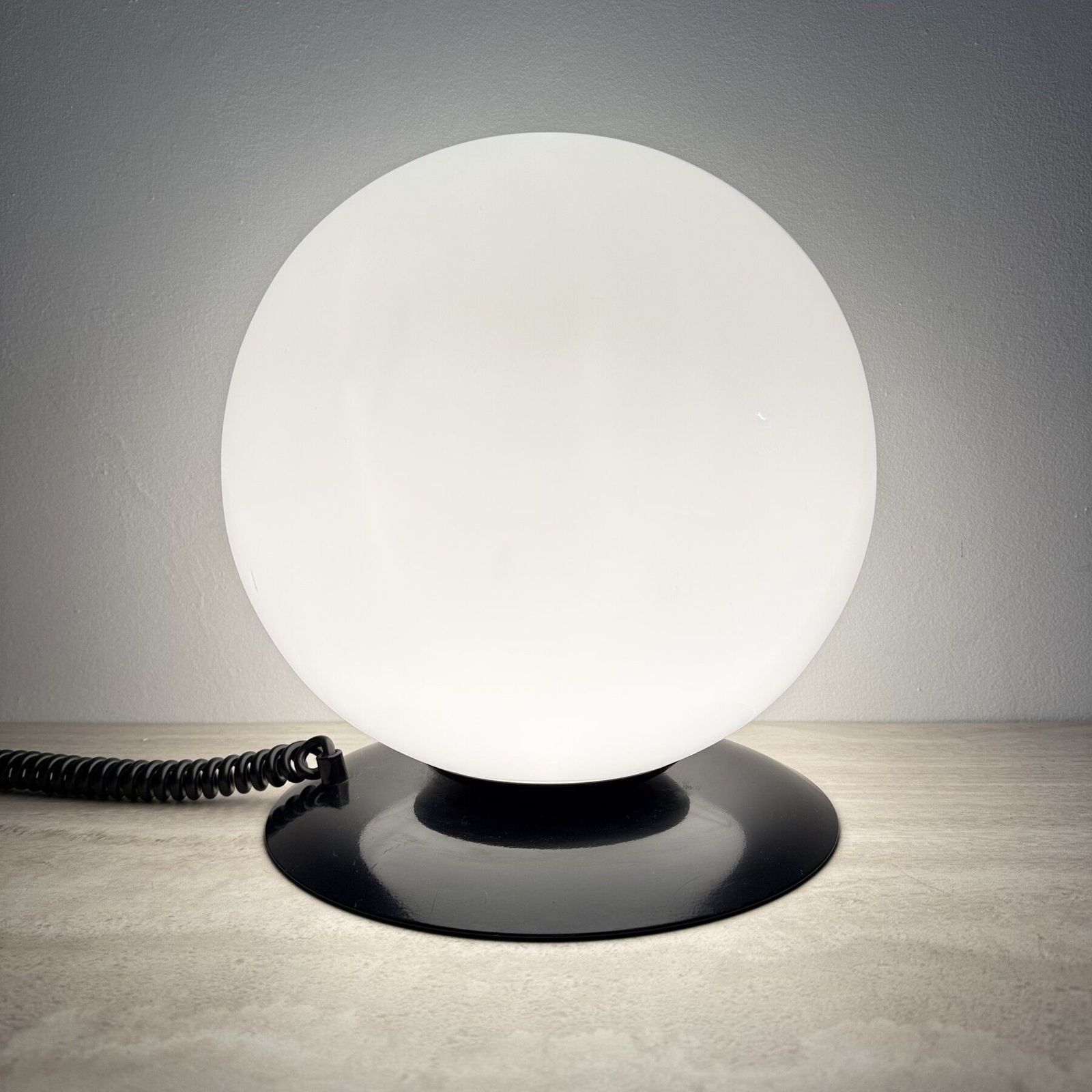 Post Modern Table Lamp Glass Globe Minimalist Design , 1980’s photo furniture