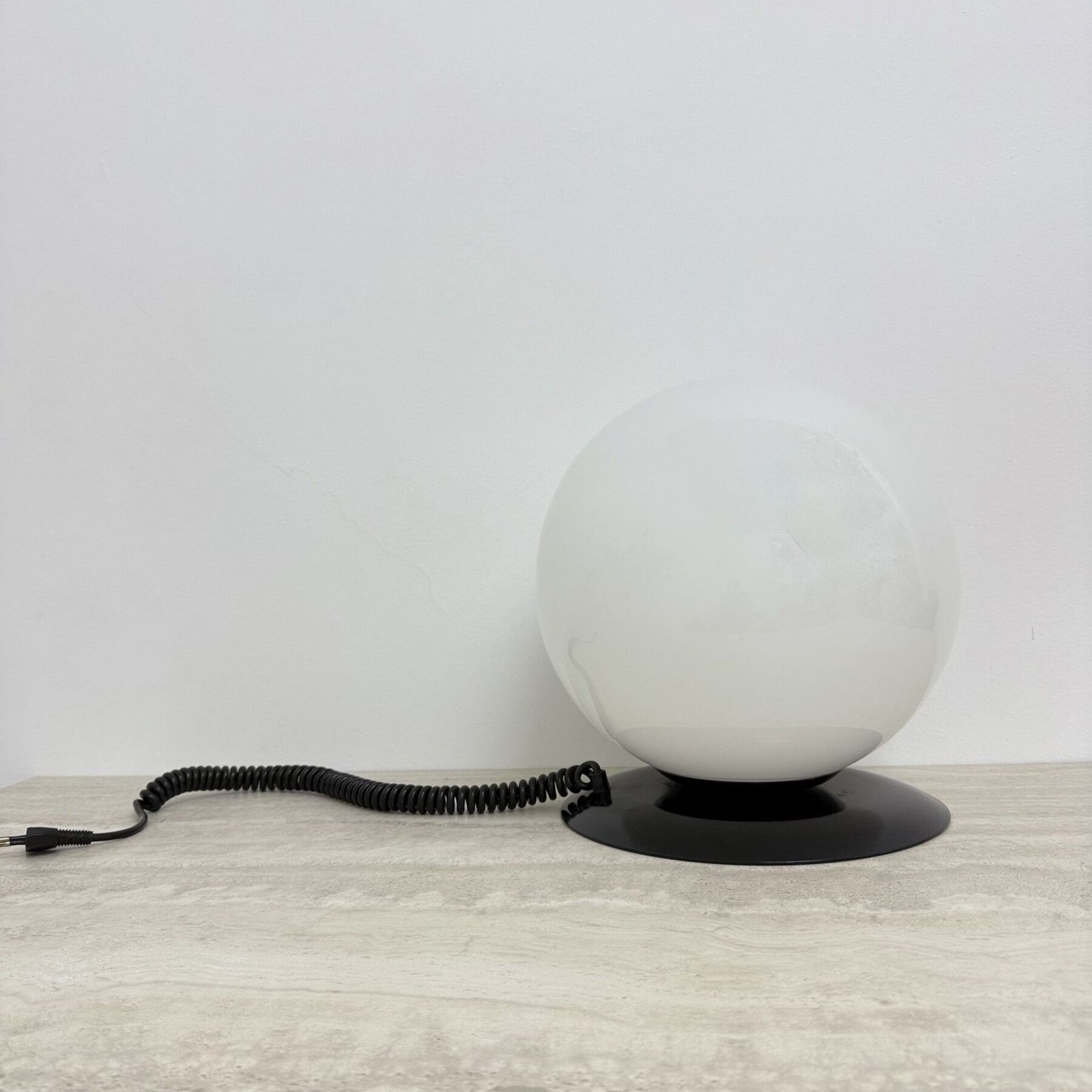 Post Modern Table Lamp Glass Globe Minimalist Design , 1980’s photo for sale