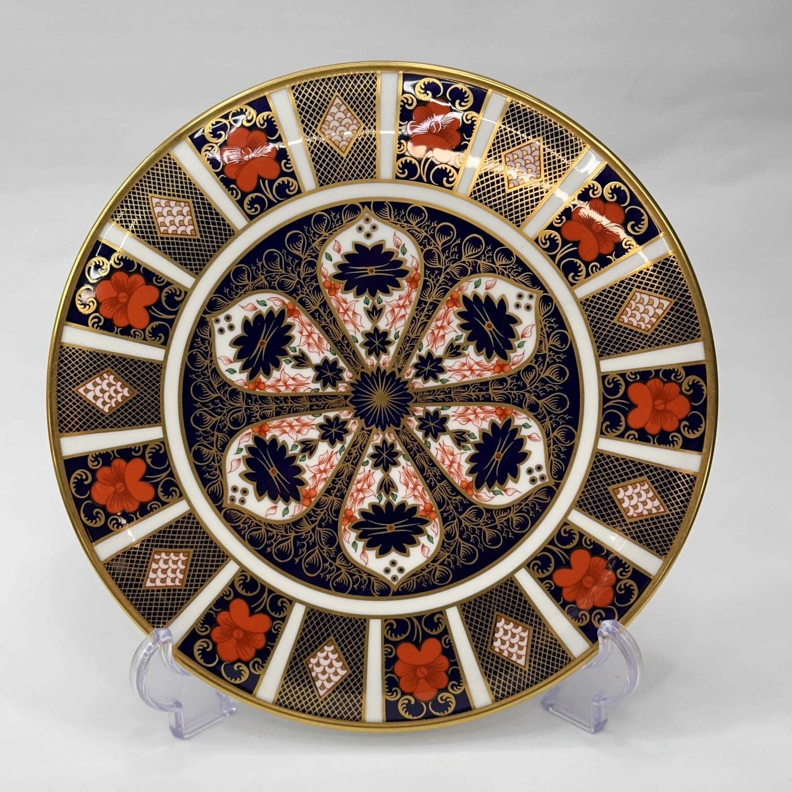 Royal Crown Derby Old Imari 1128 Cake Platter 11" Plate Bone China Vintage 1994