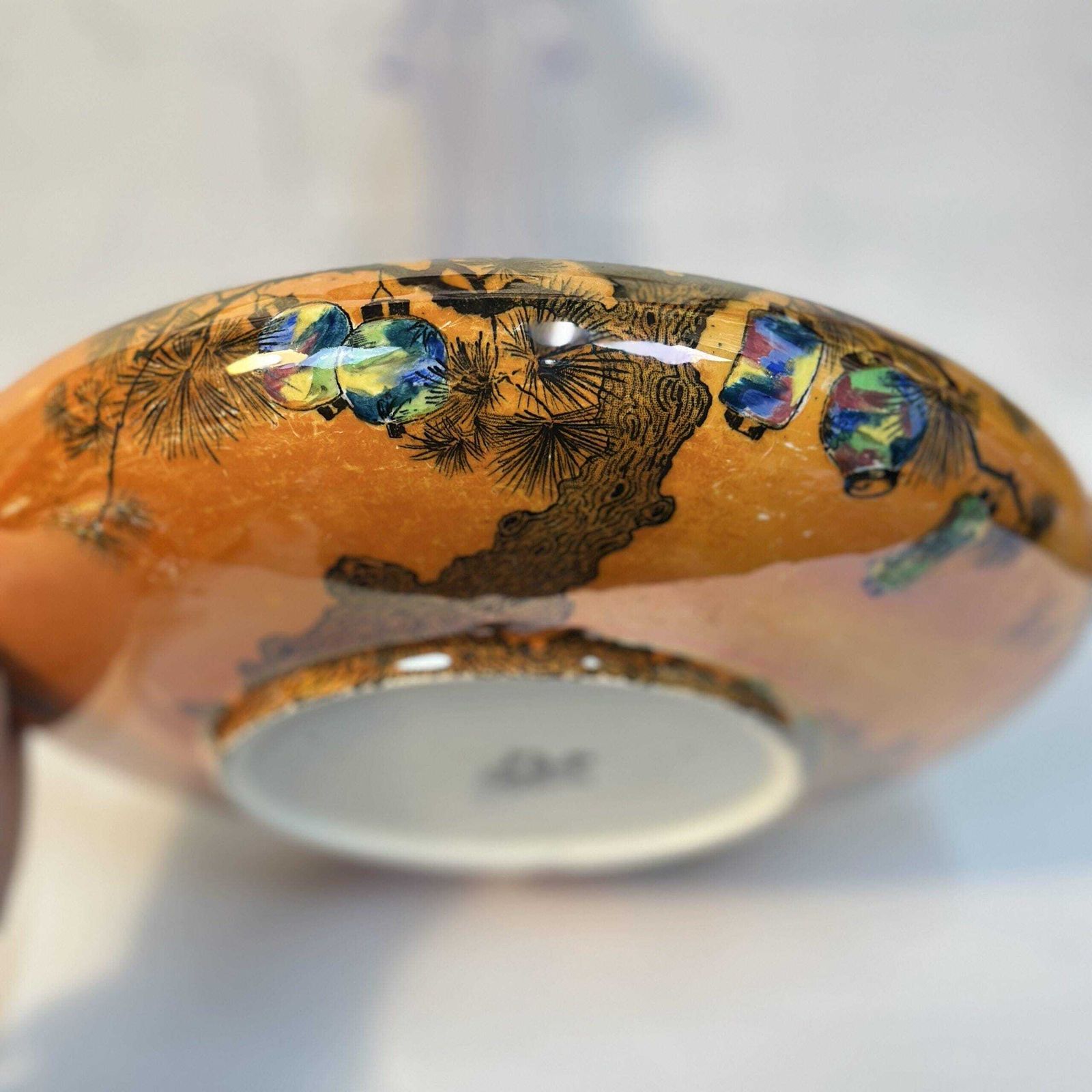 Wilkinson Art Deco Lustre Bowl Japanese Lanterns Royal Staffordshire 1920s photo 55.0