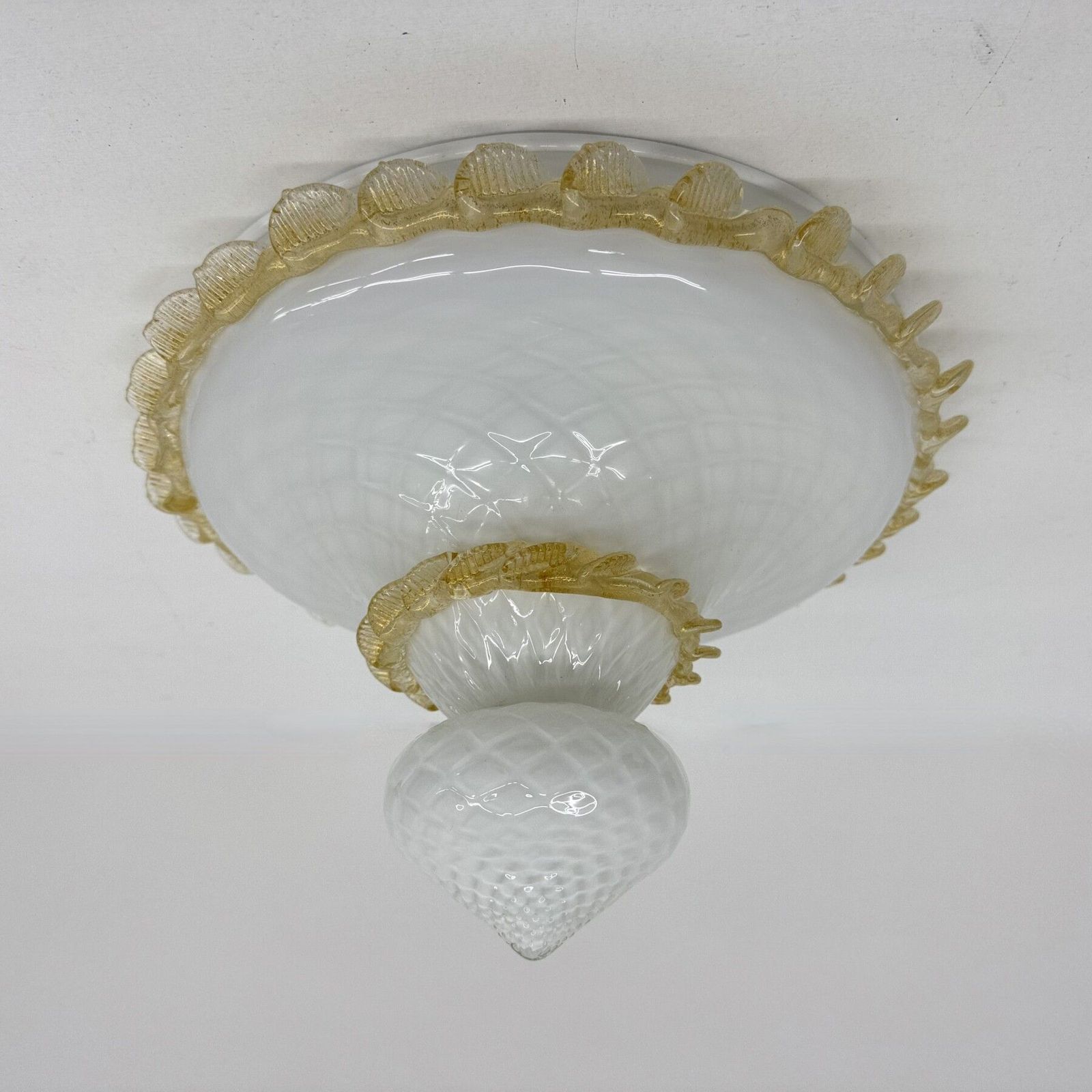 Mid Century Design Murano Glass Flush Mount / Ceiling Lamp , 1970s photo vinterior