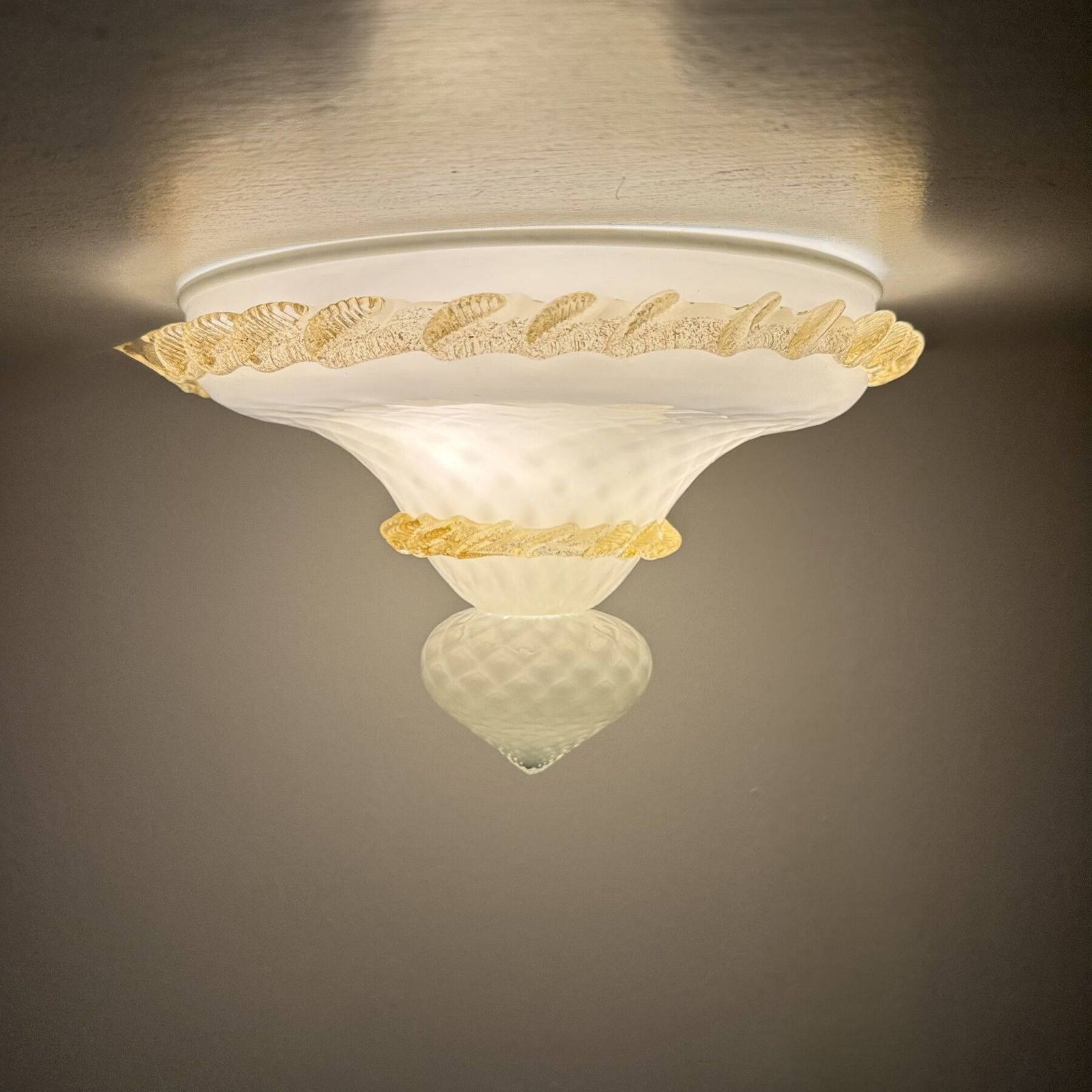 photo buy Mid Century Design Murano Glass Flush Mount / Ceiling Lamp , 1970s