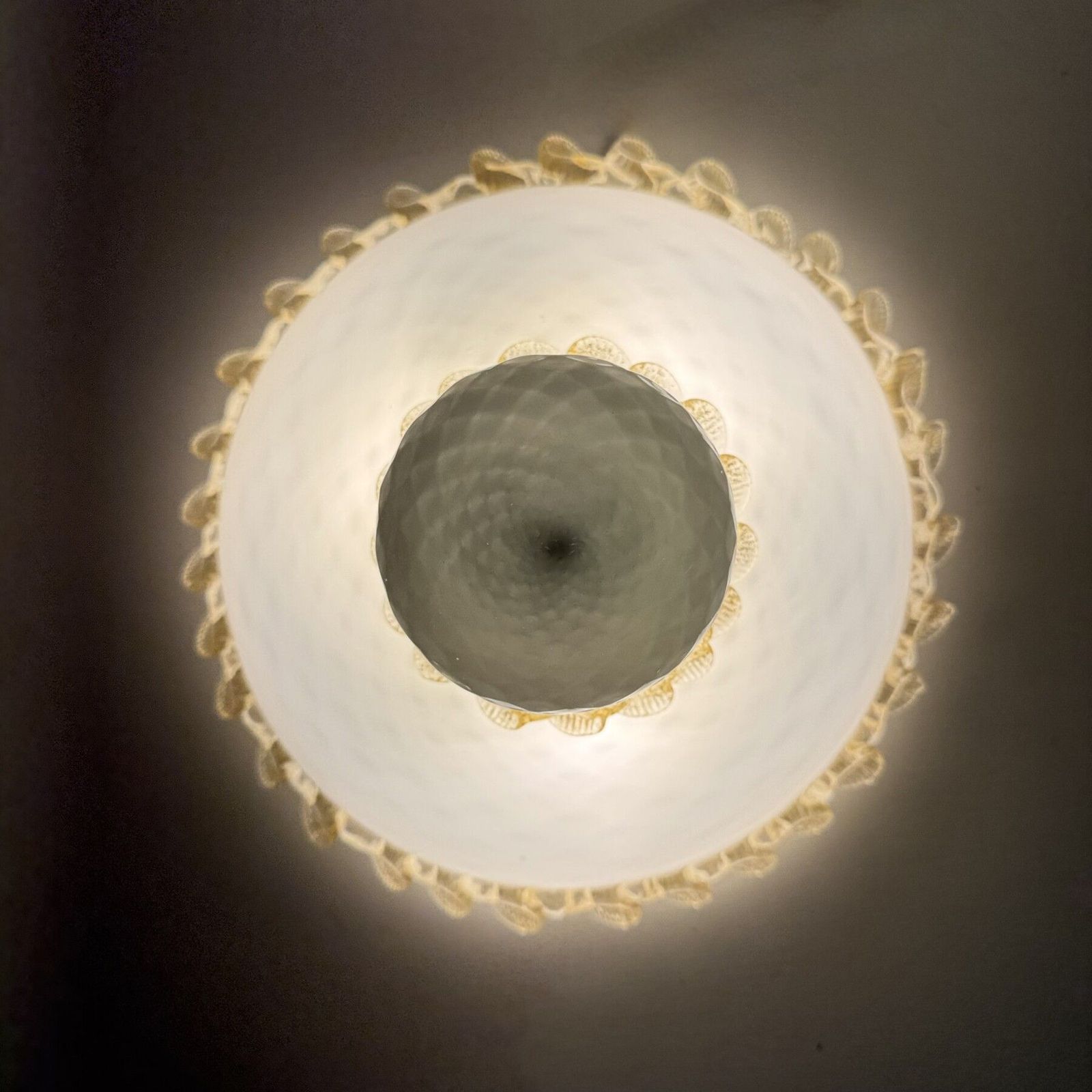 photo vintage Mid Century Design Murano Glass Flush Mount / Ceiling Lamp , 1970s