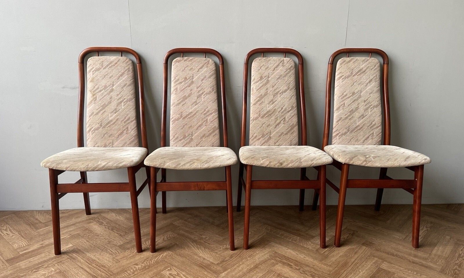 Danish Farstrup Vintage Large Rosewood Dining Chairs Seats X 4
