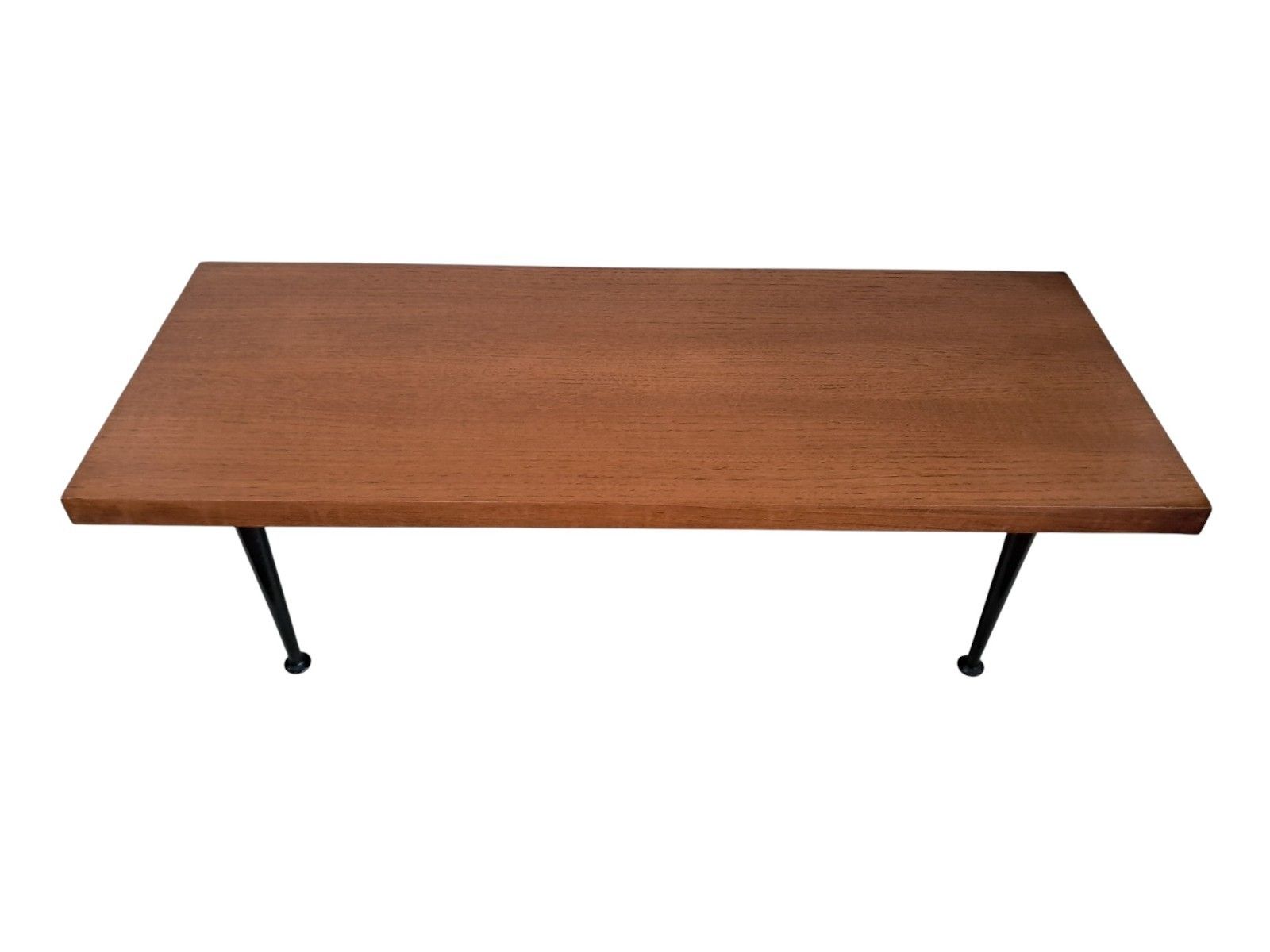 Mid Century Modern Coffee Table Teak Black Legs  Retro Vintage photo vintage